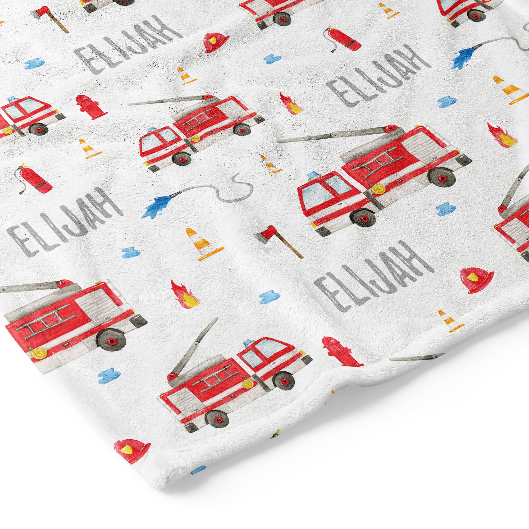 Fire Truck - Personalised Keepsake Blanket