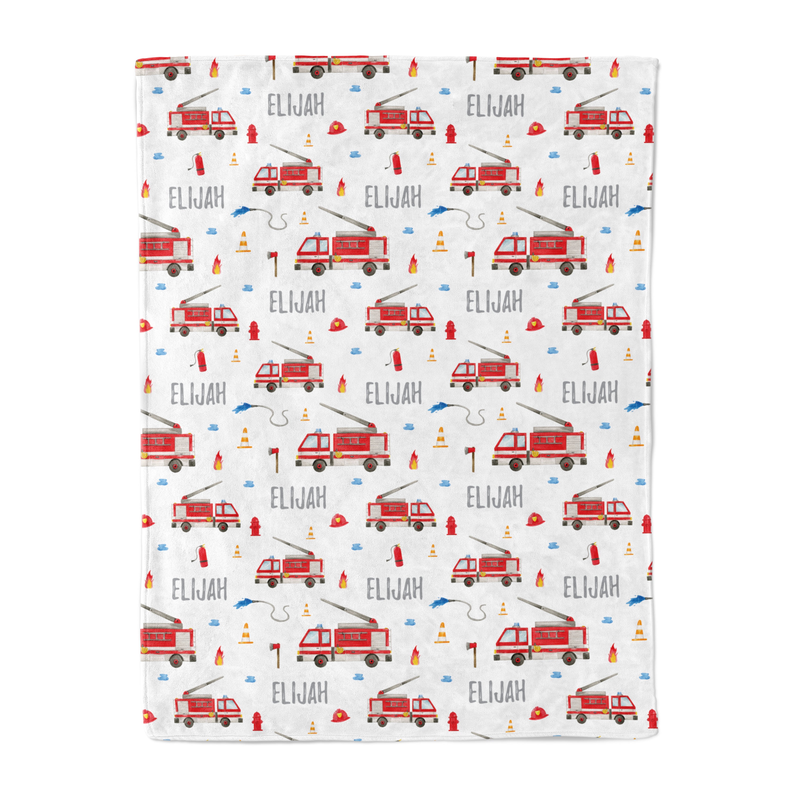 Fire Truck - Personalised Keepsake Blanket