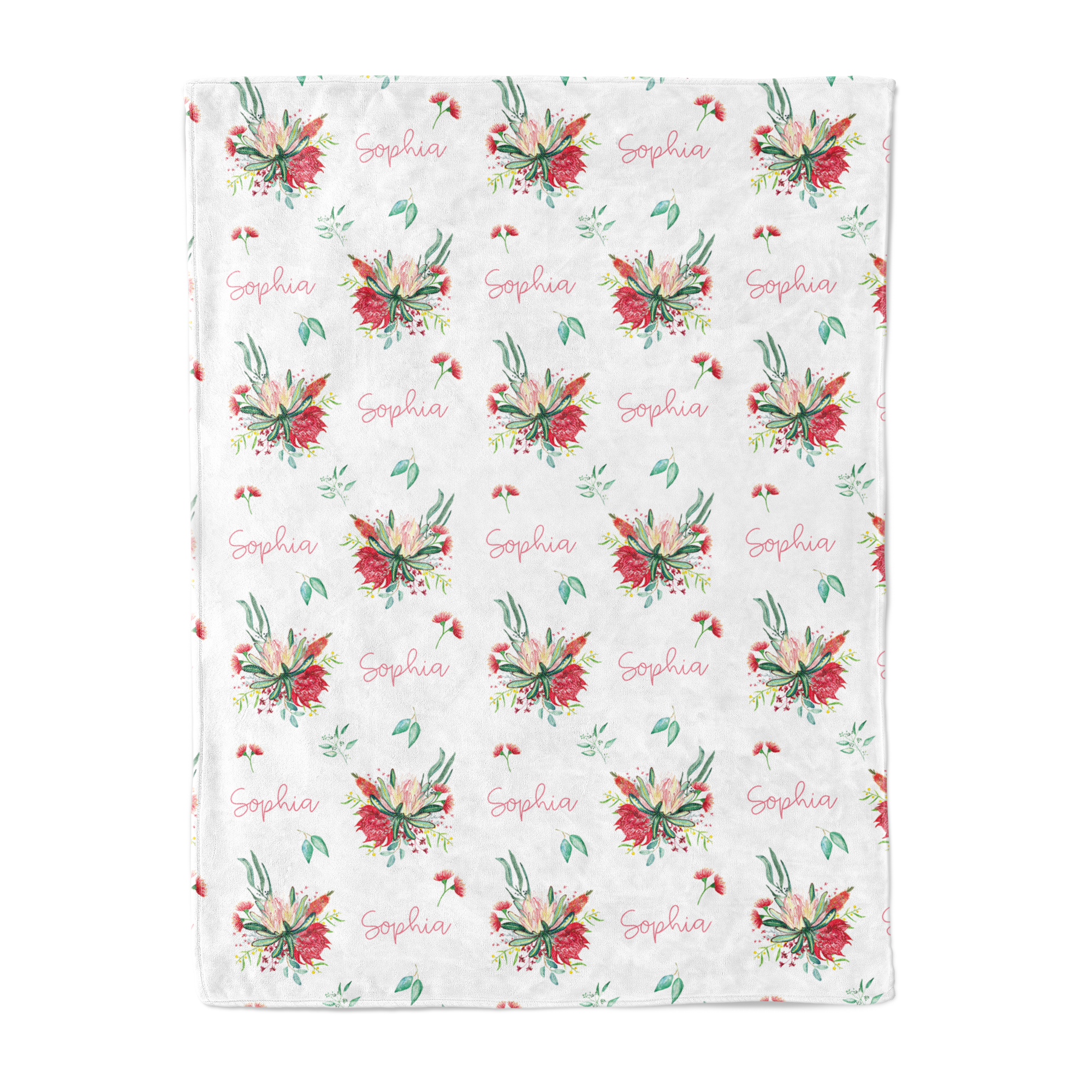 Australian Bloom- Personalised Keepsake Blankie