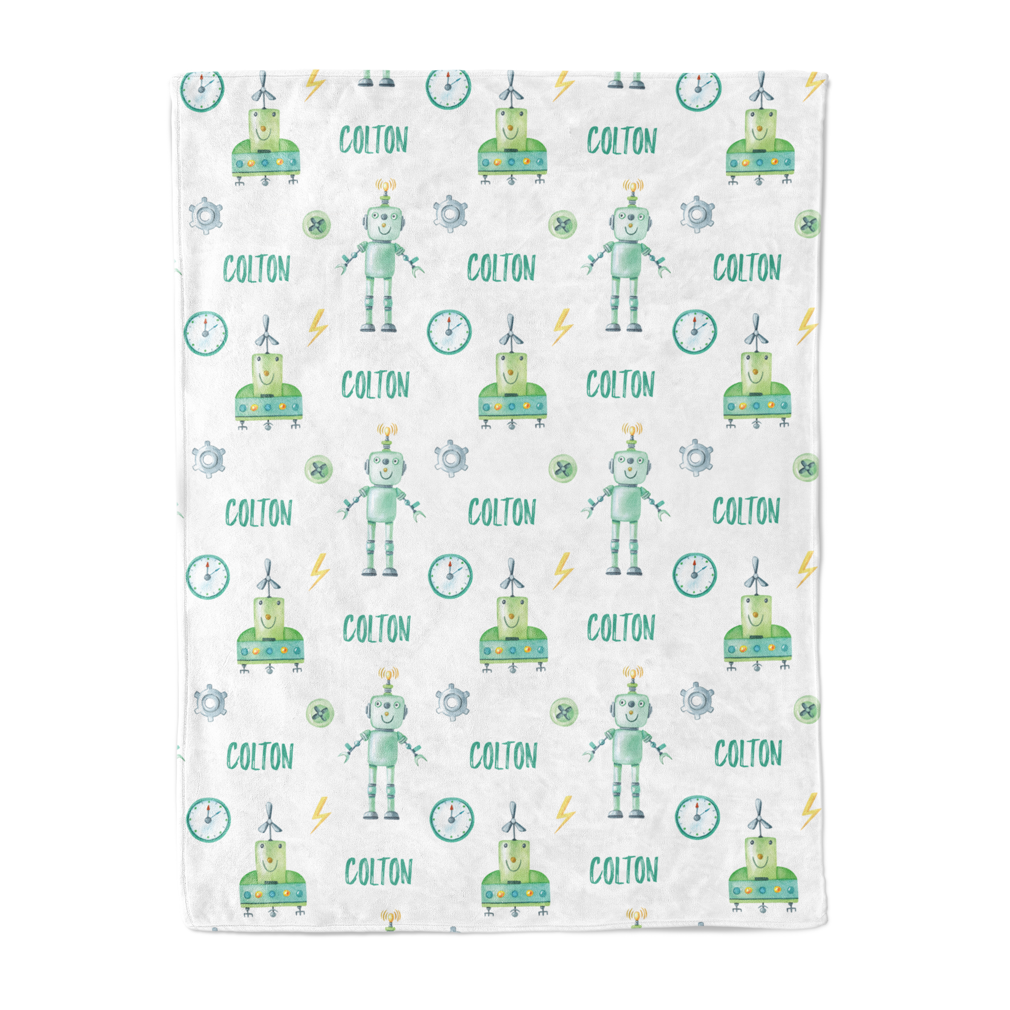 Robots - Personalised Keepsake Blanket