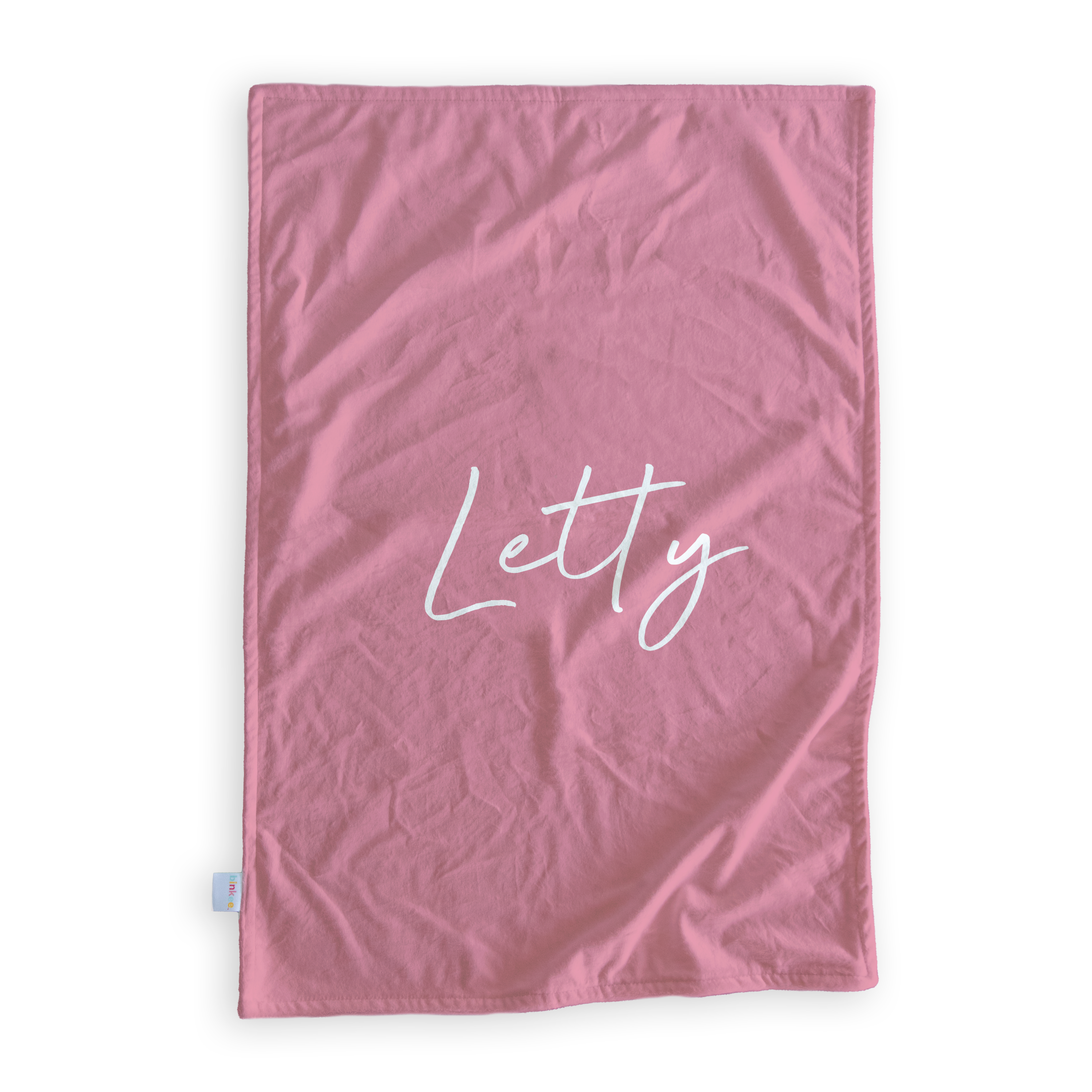 Pink Bear - Personalised Minky Blanket