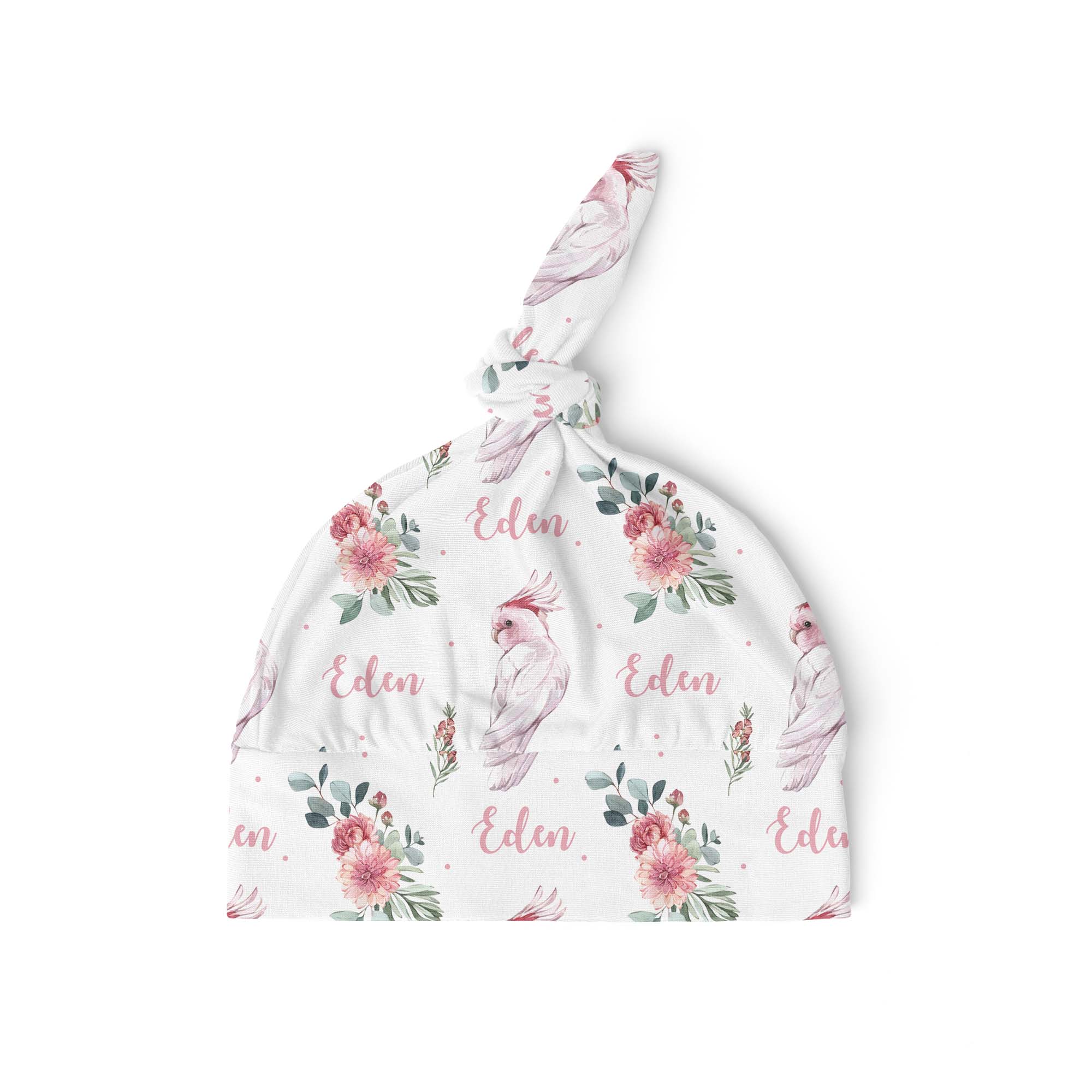 Pink Cockatoo -Personalised Beanie