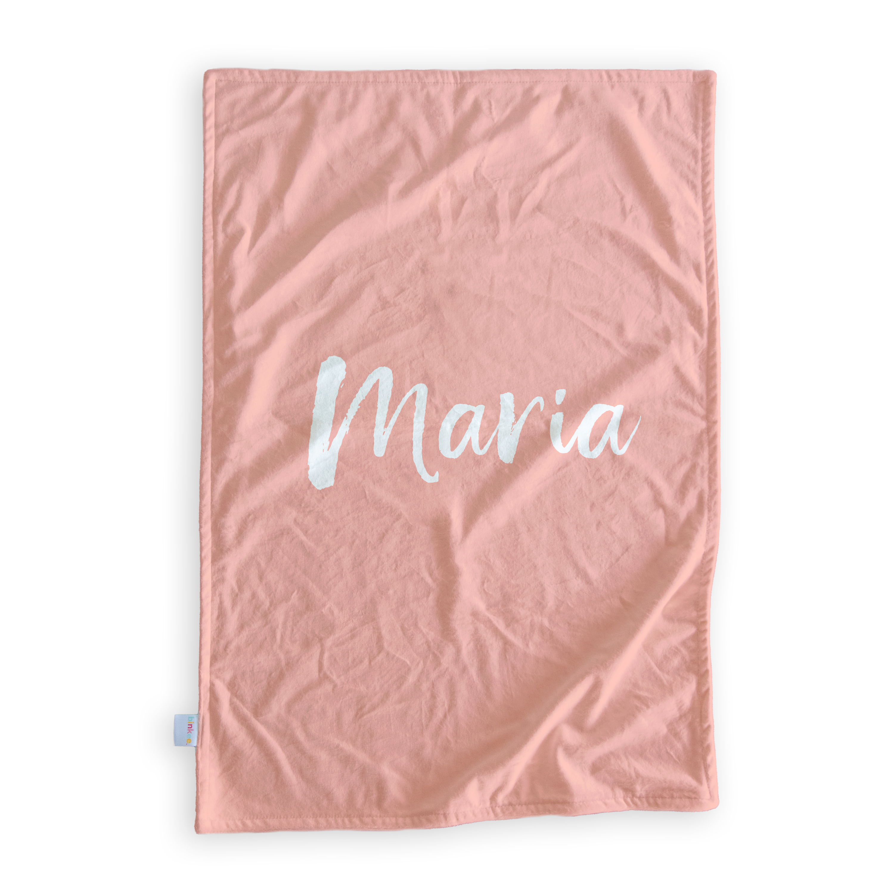 Baby Elephant (Pink) - Personalised Minky Blanket