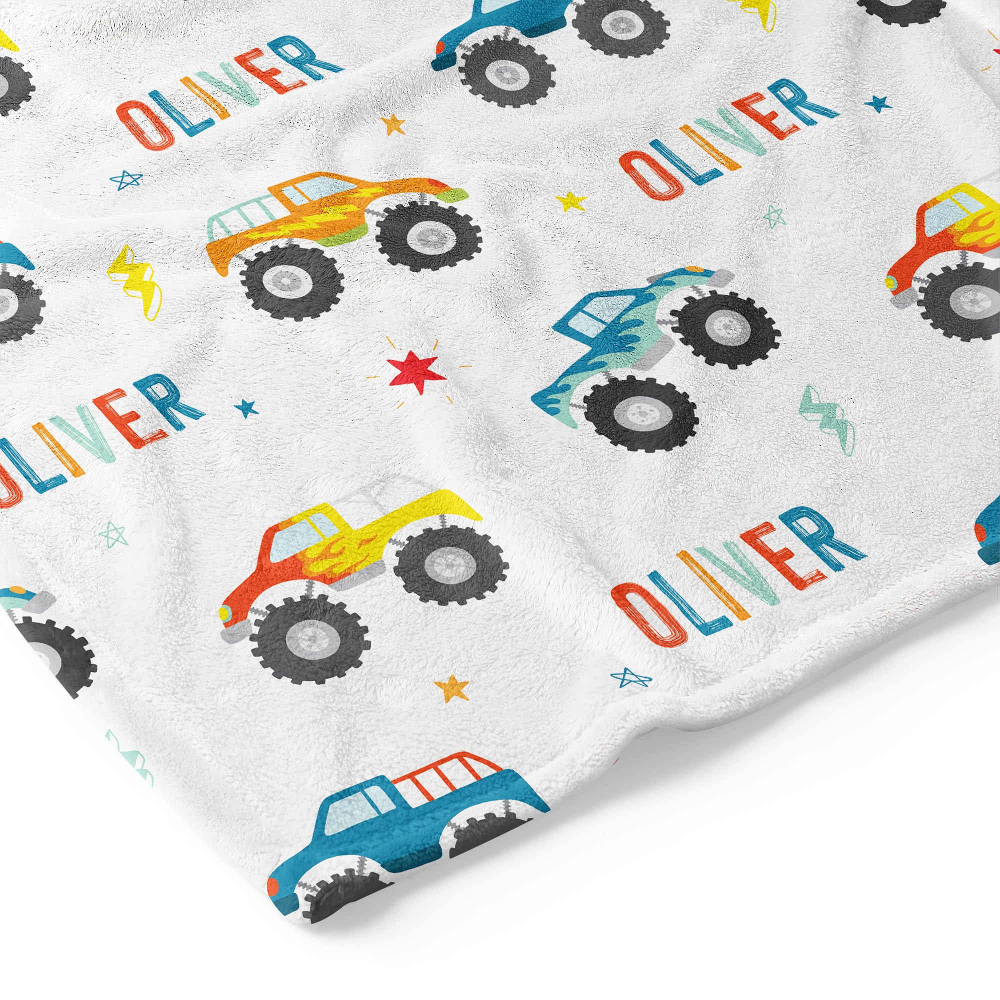 Monster Trucks - Personalised Keepsake Blanket
