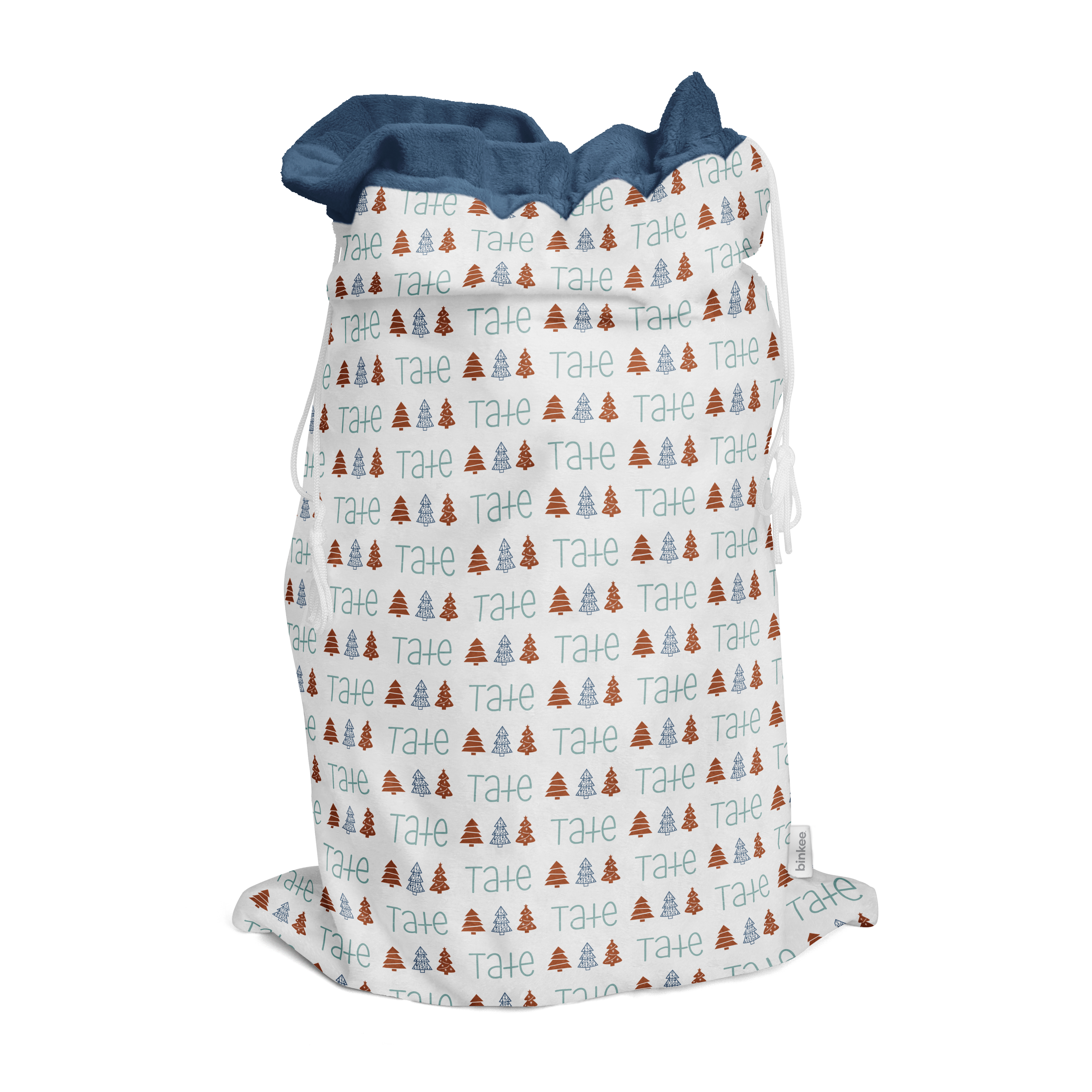 Christmas Tree Name (Earthy) - Personalised Santa Sack
