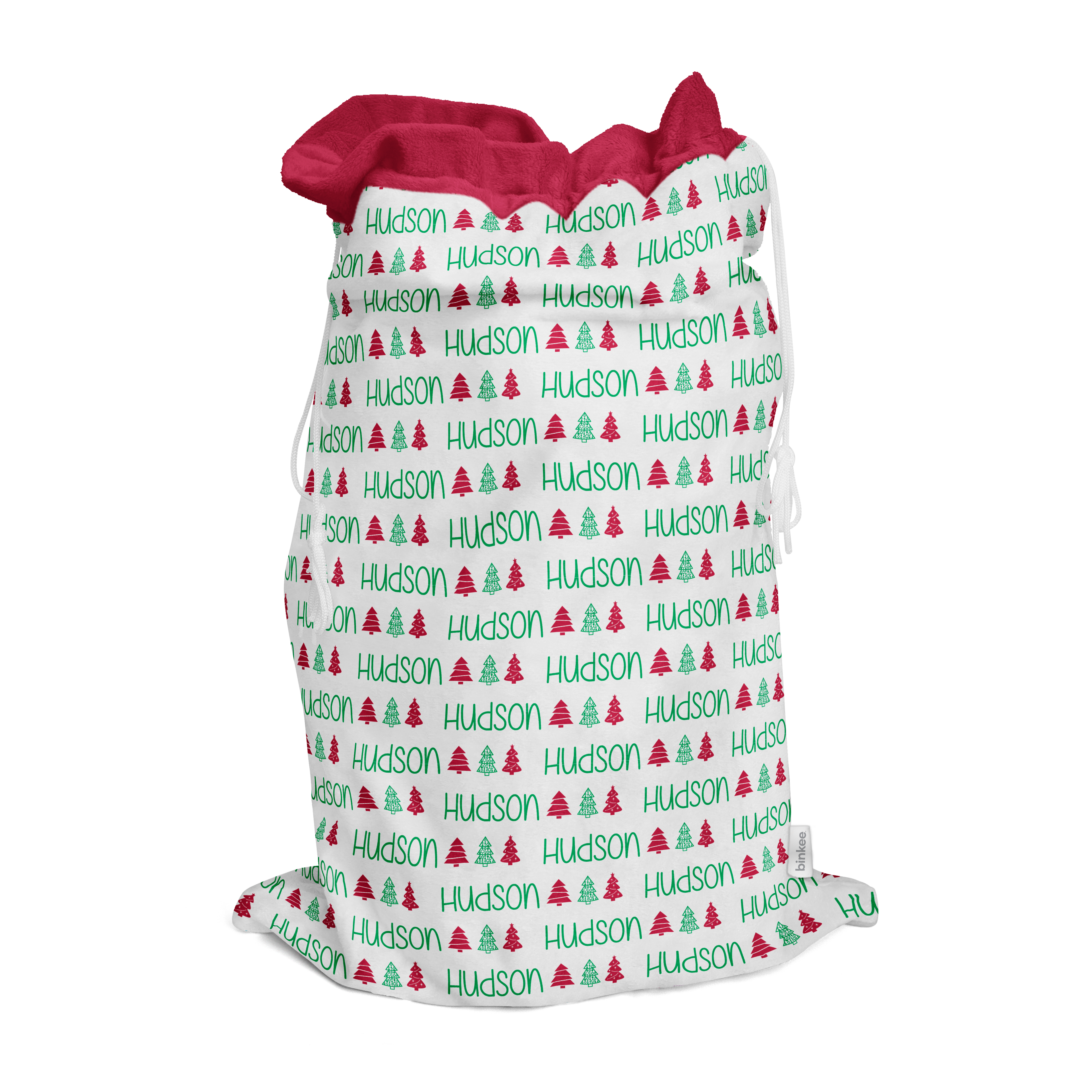 Christmas Tree Name (festive) - Personalised Santa Sack