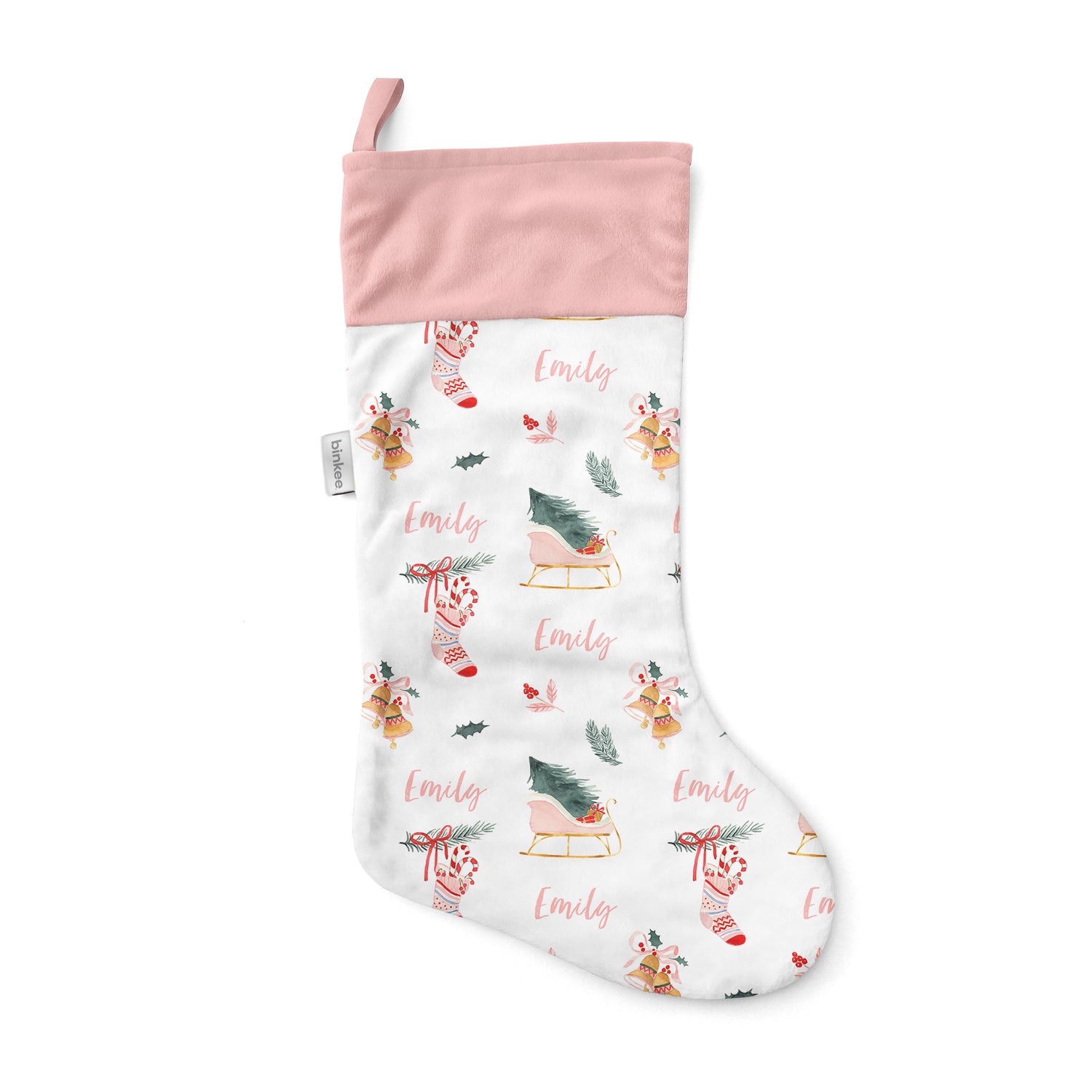Sleigh Bells - Personalised Christmas Stocking