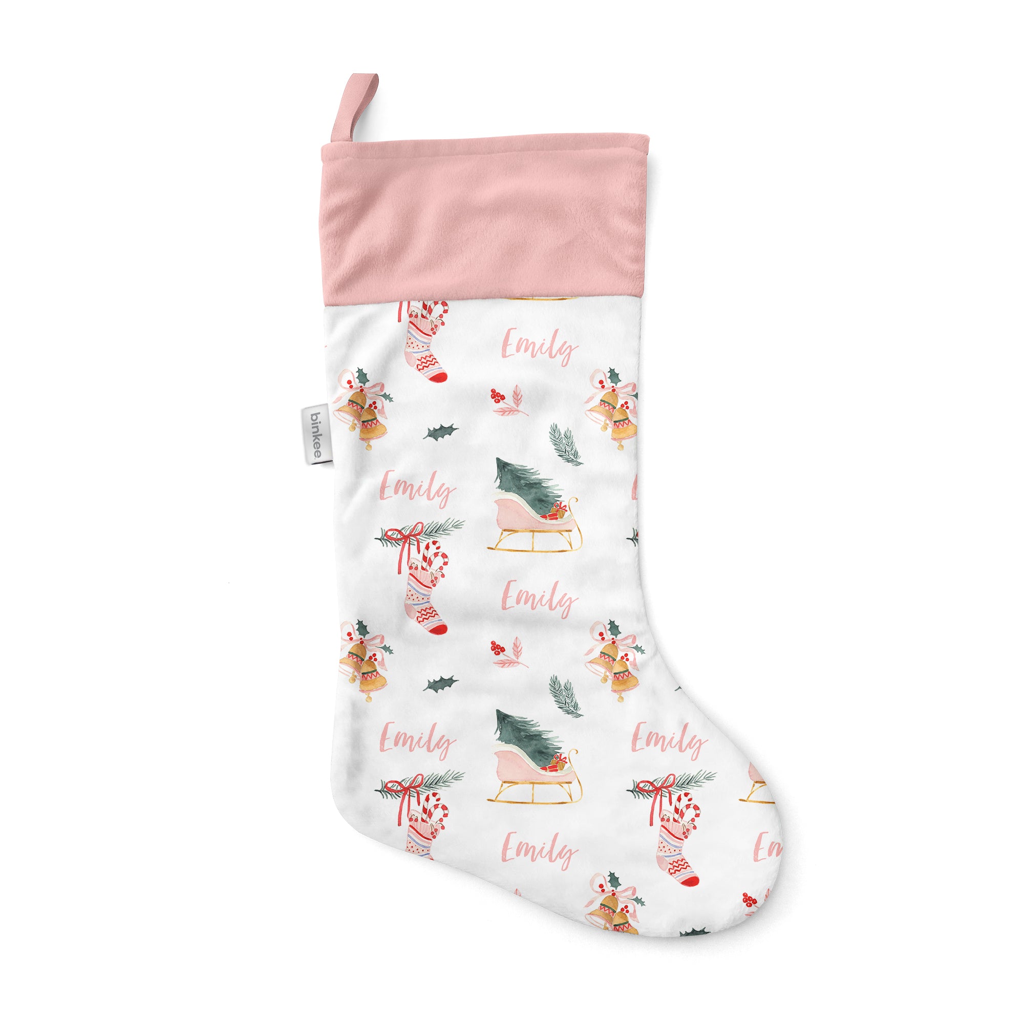 Sleigh Bells - Personalised Christmas Stocking