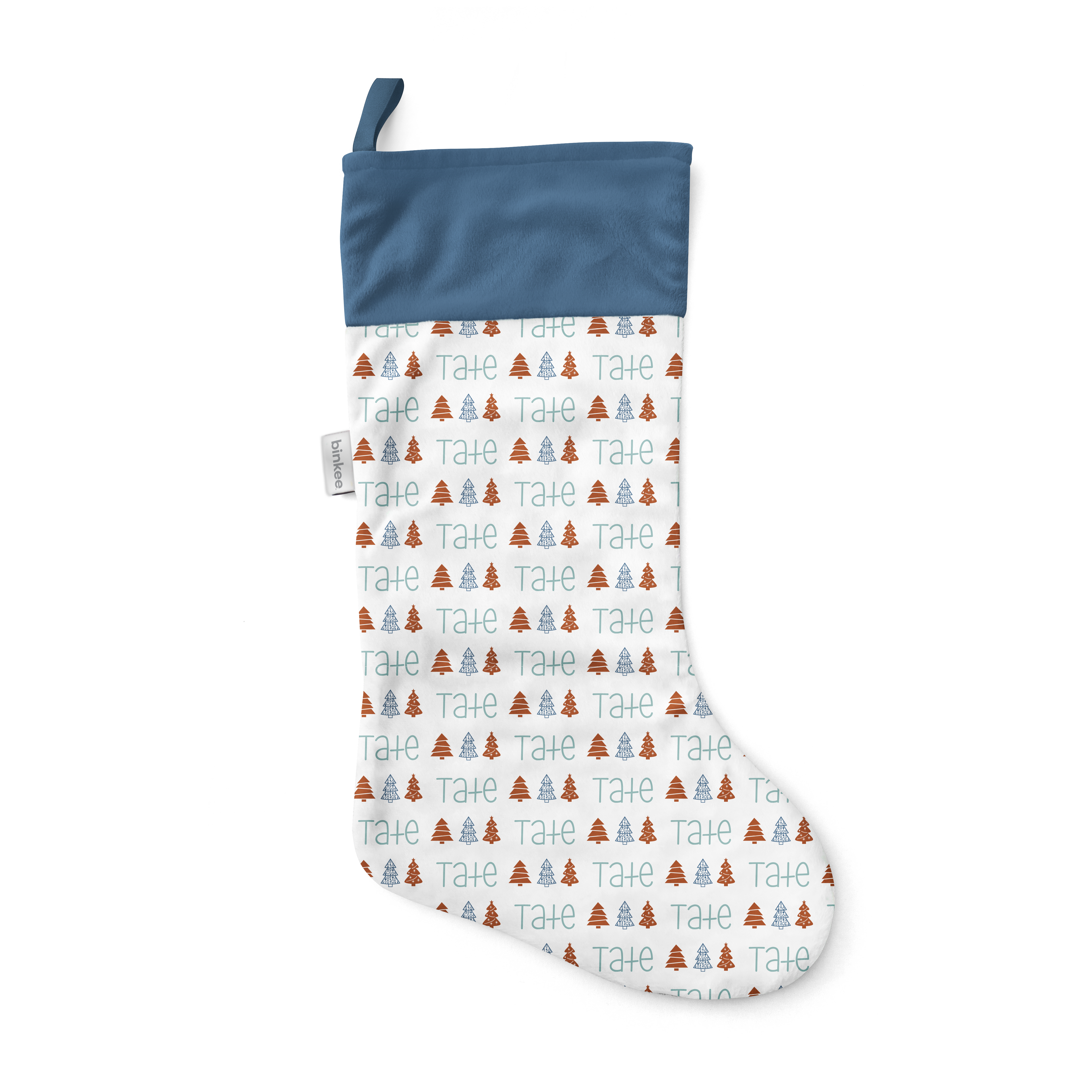 Christmas Tree Name (Earthy) - Personalised Santa Stocking