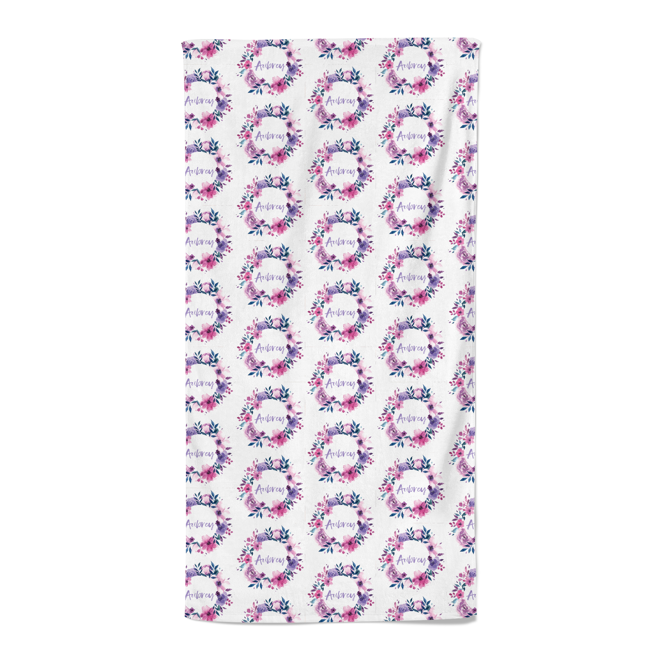 June Wreath - Personalised towel