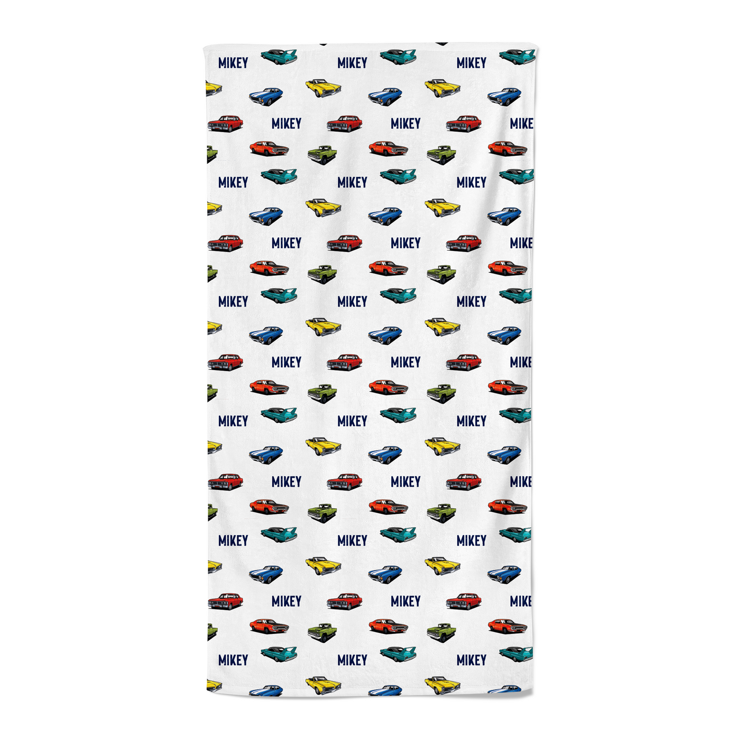 Retro Cars - Personalised Towel