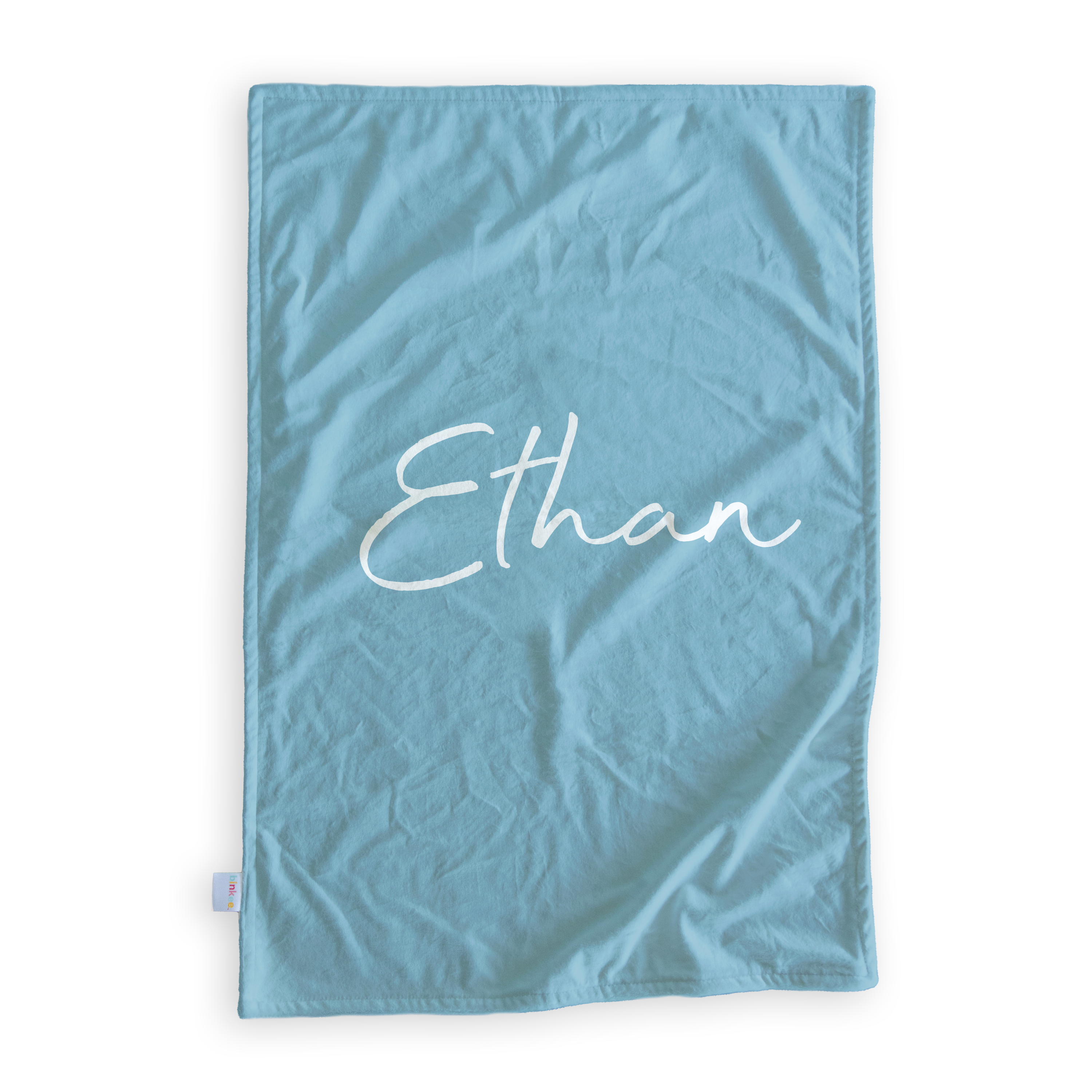 Baby Elephant (Blue) - Personalised Minky Blanket