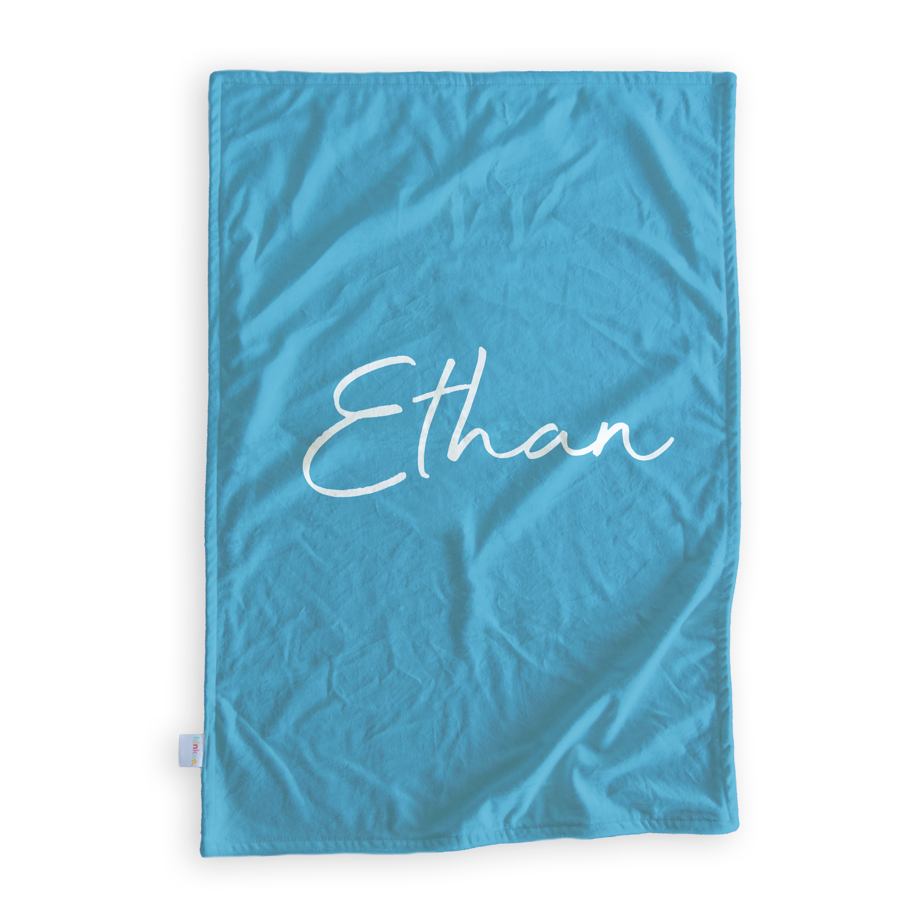 Baby Elephant (Blue) - Personalised Minky Blanket