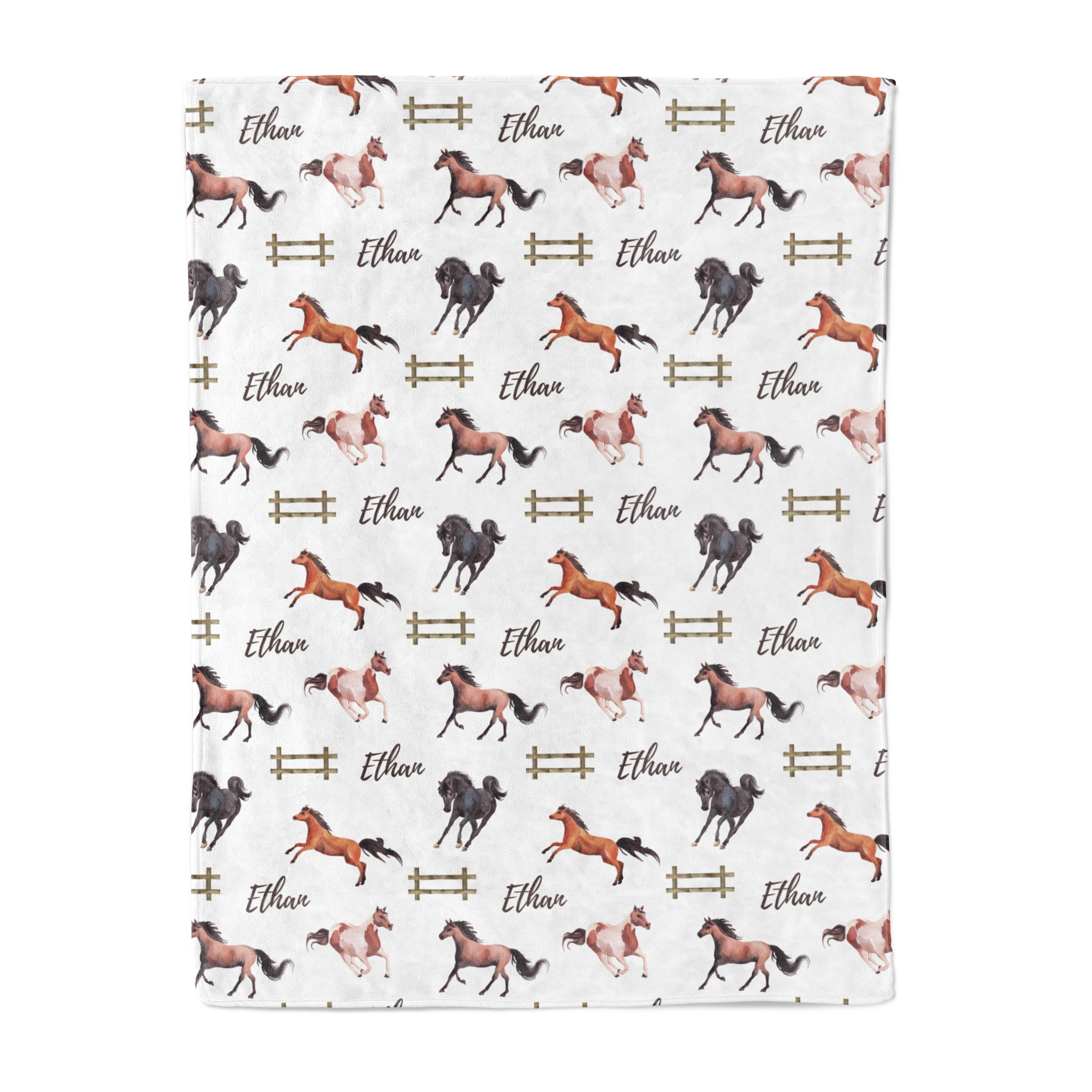 Stallions - Personalised Keepsake Blanket
