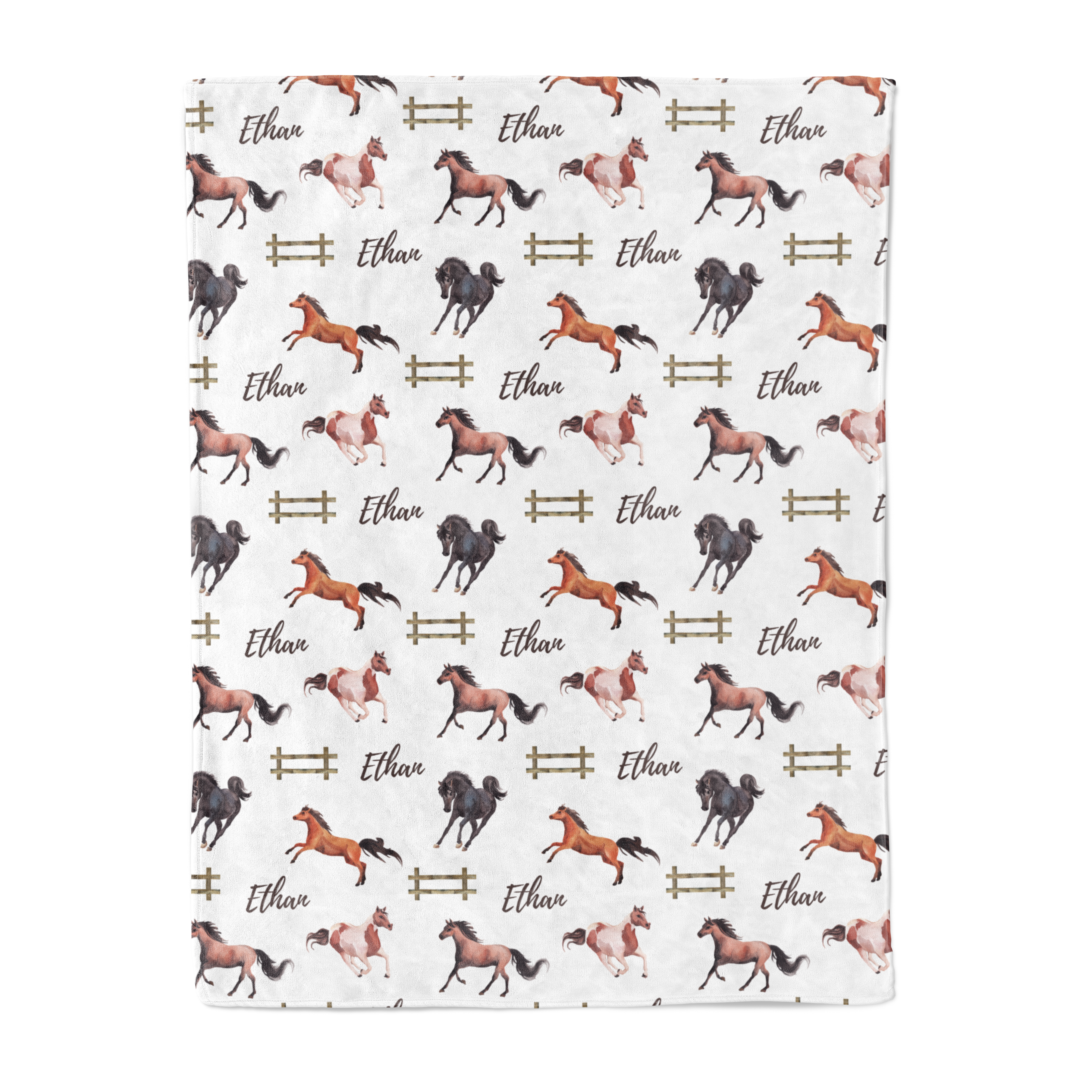 Stallions - Personalised Keepsake Blanket