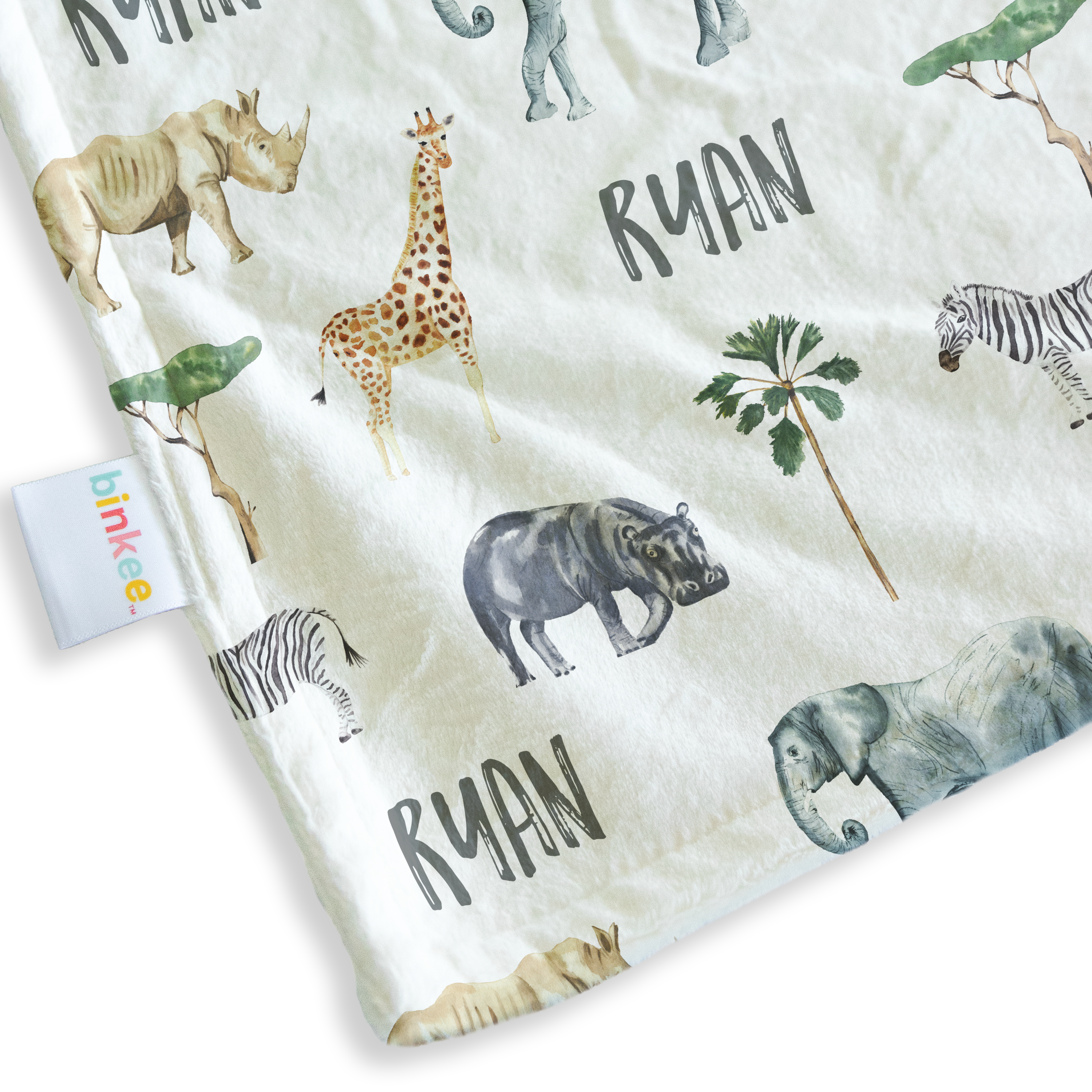 Safari - Personalised Minky Blanket