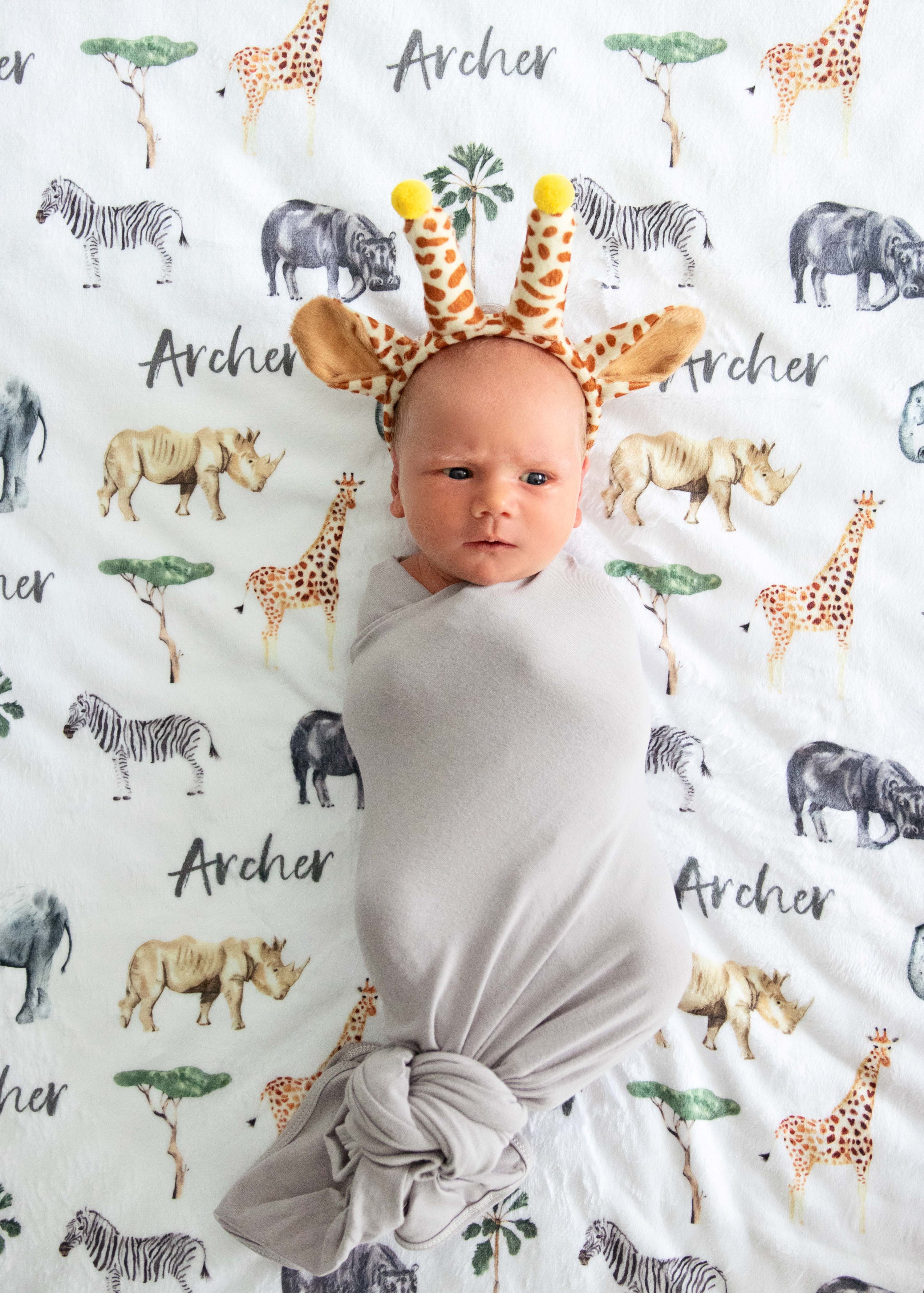 Safari - Personalised Minky Blanket