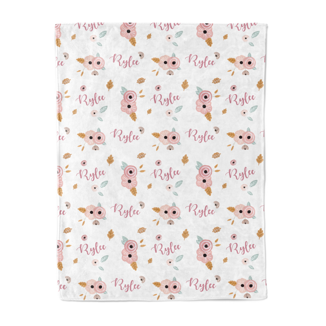 Autumn Floral - Personalised Keepsake Blanket