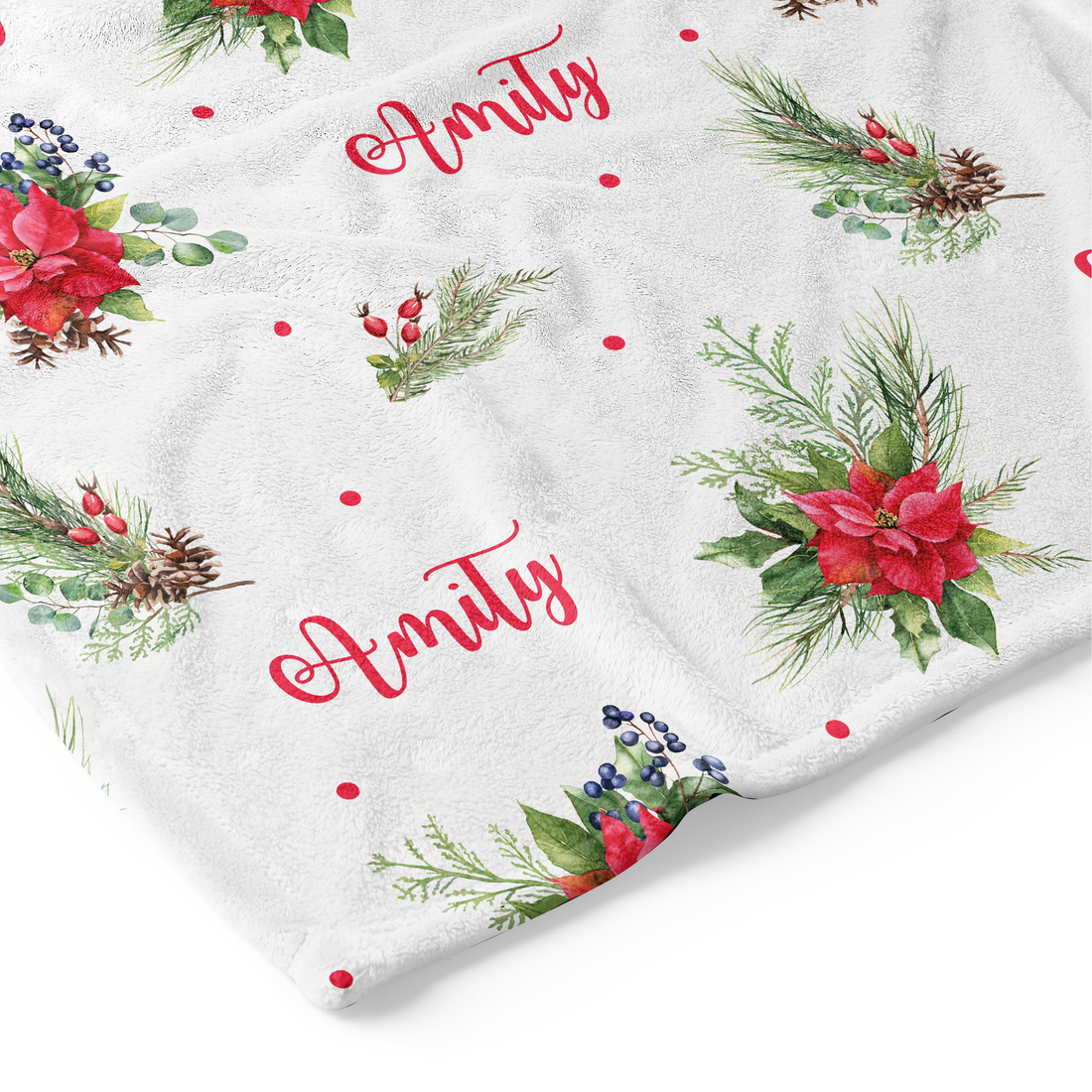 Christmas Floral - Personalised Keepsake Blankie