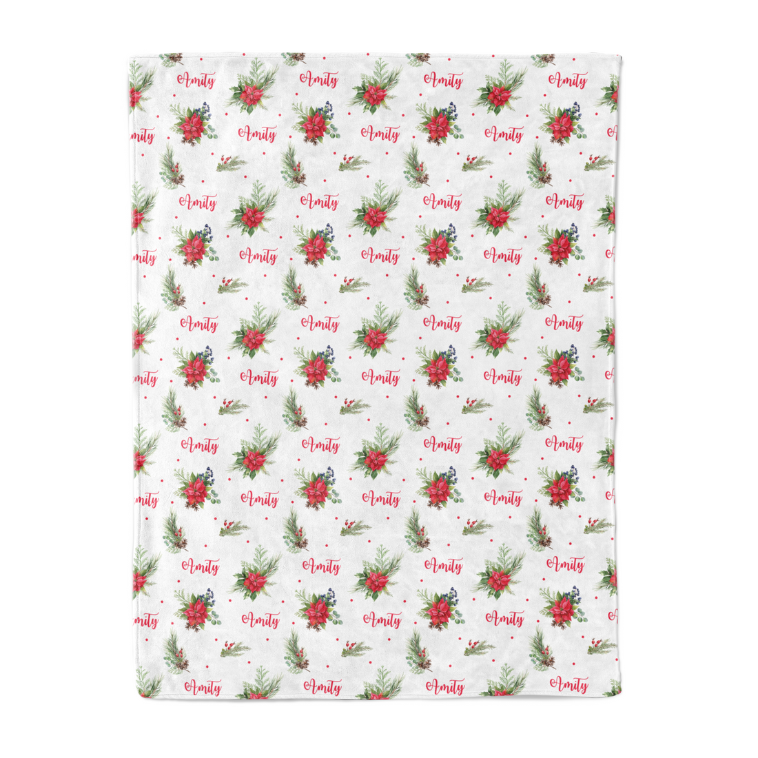 Christmas Floral - Personalised Keepsake Blankie