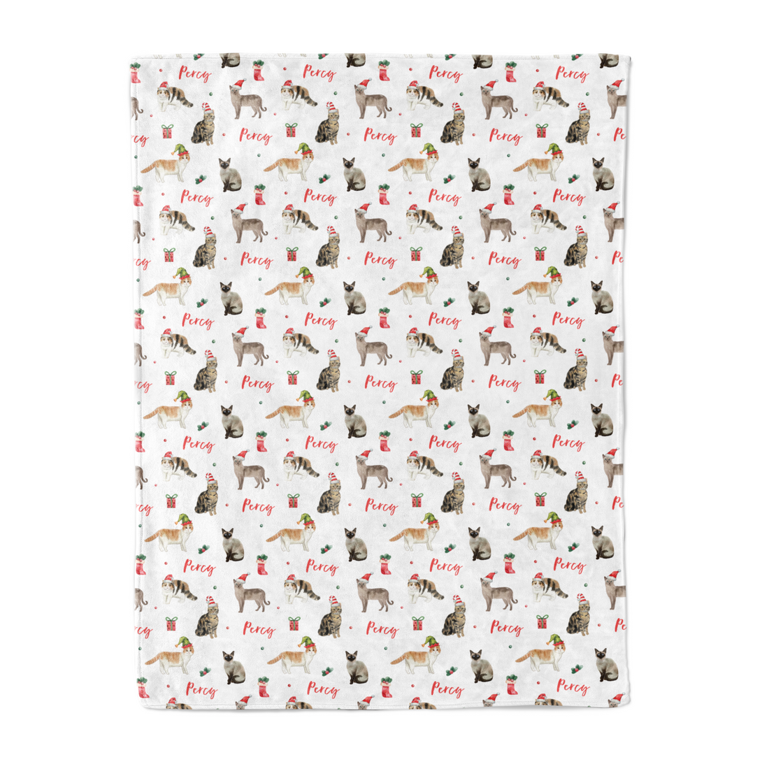 Christmas Kitty - Personalised Keepsake Blanket