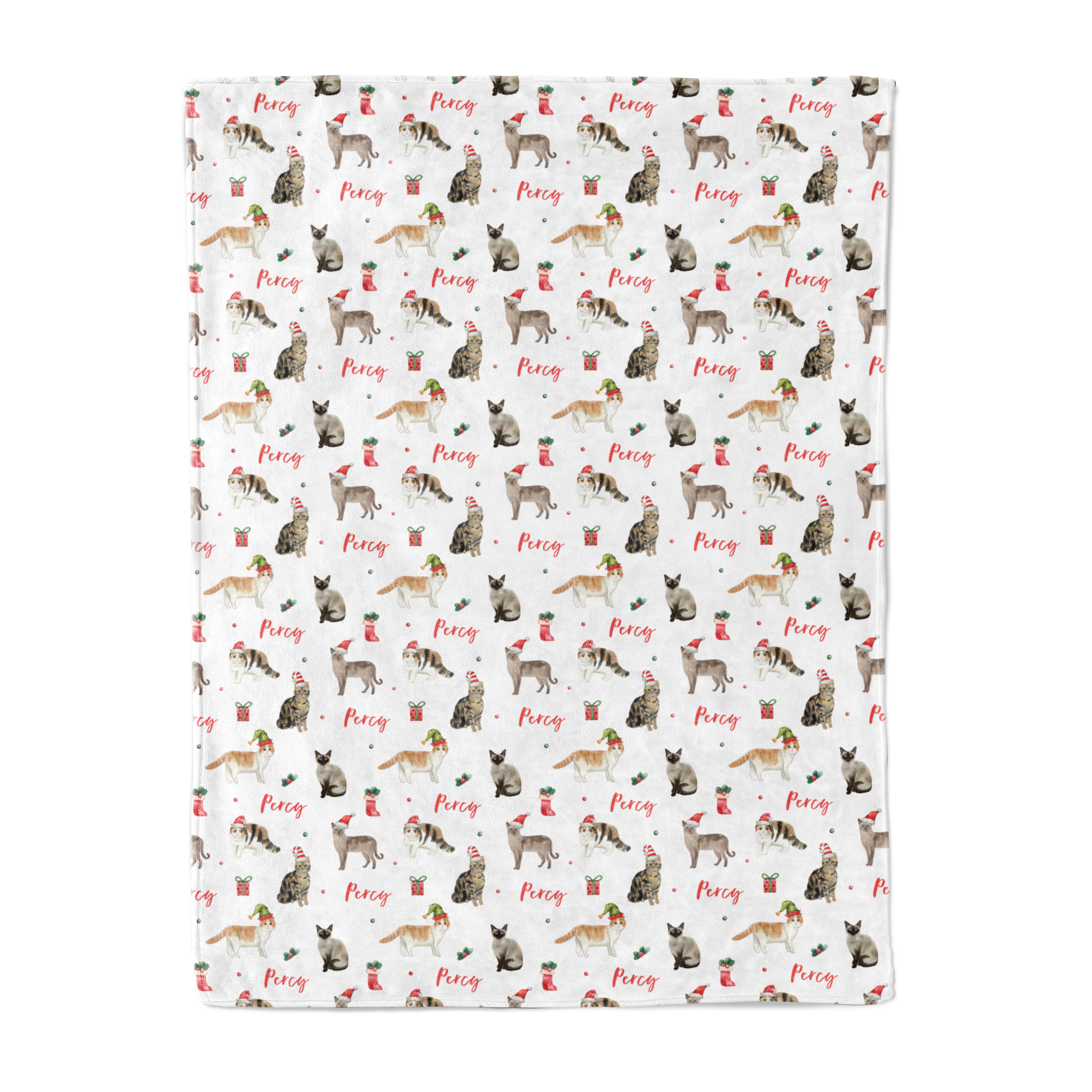 Christmas Kitty - Personalised Keepsake Blanket