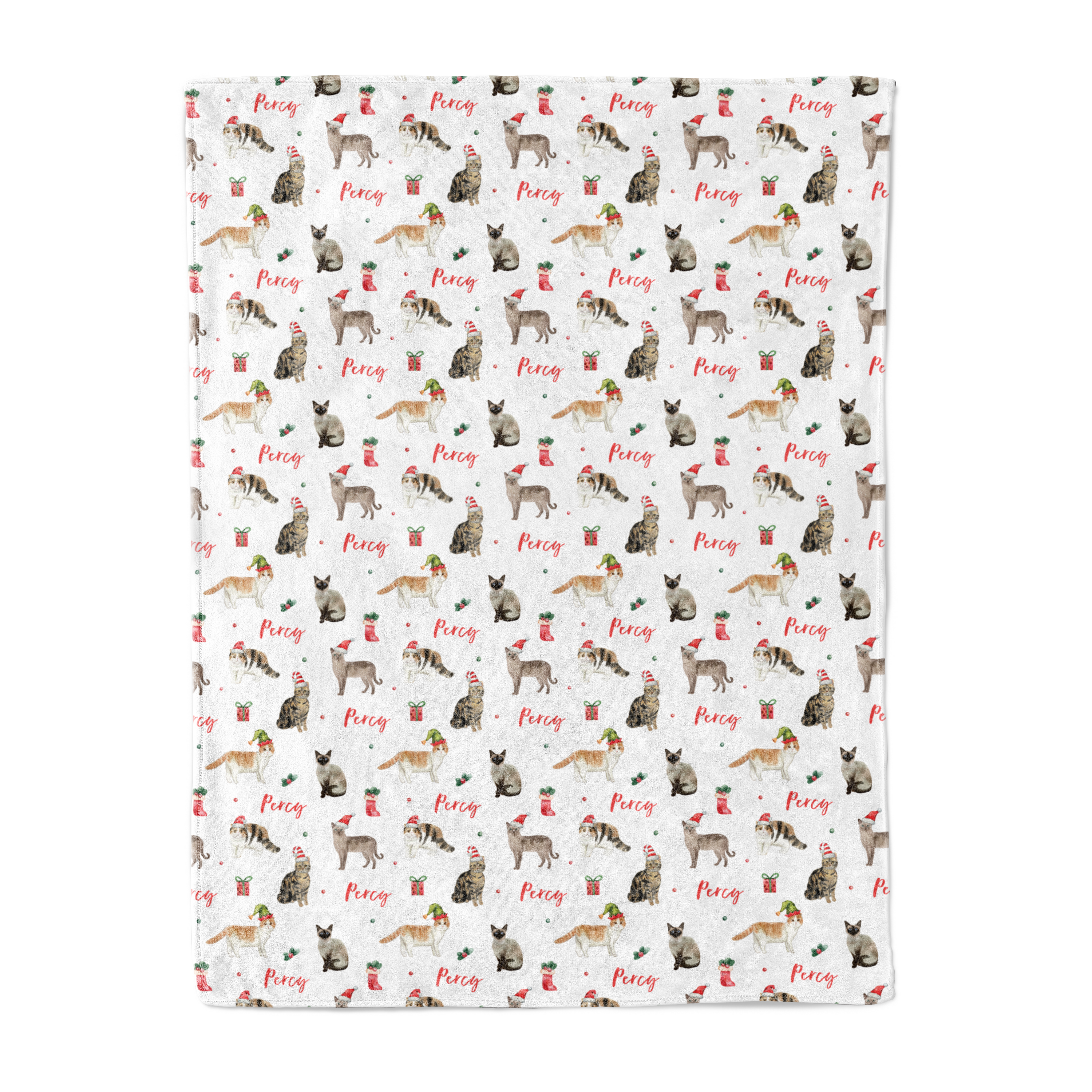 Christmas Kitty - Personalised Keepsake Blanket