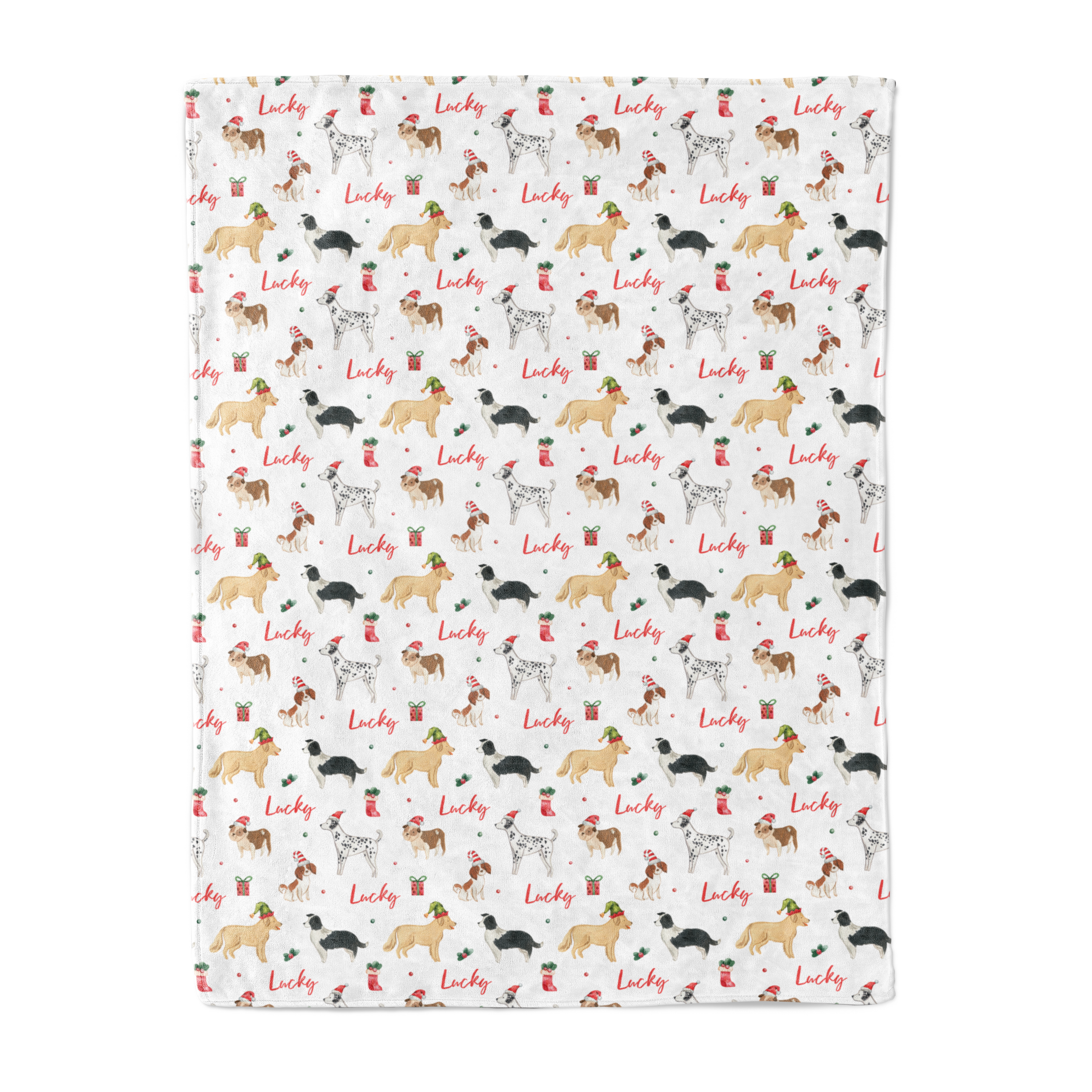 Christmas Puppies - Personalised Keepsake Blanket
