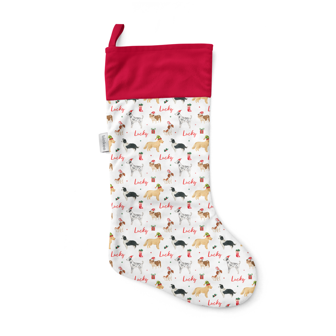 Christmas Puppies - Personalised Christmas Stocking