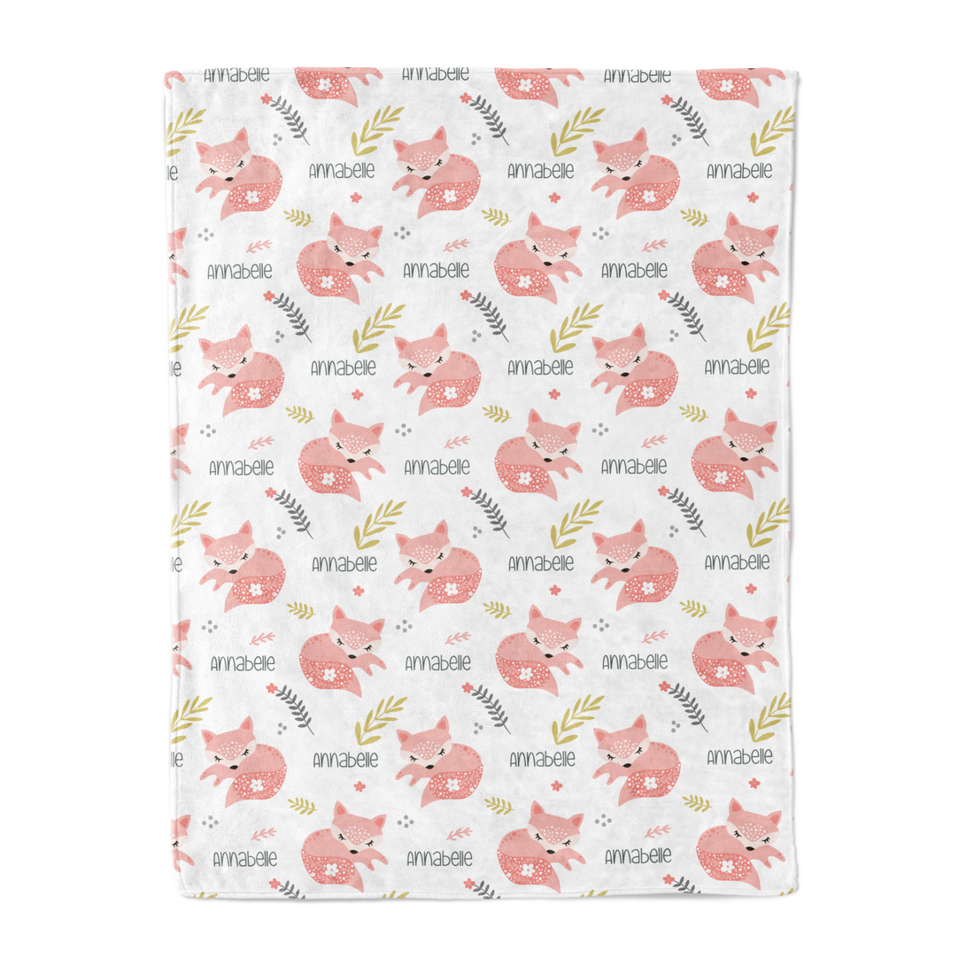 Floral Fox - Personalised Keepsake Blanket