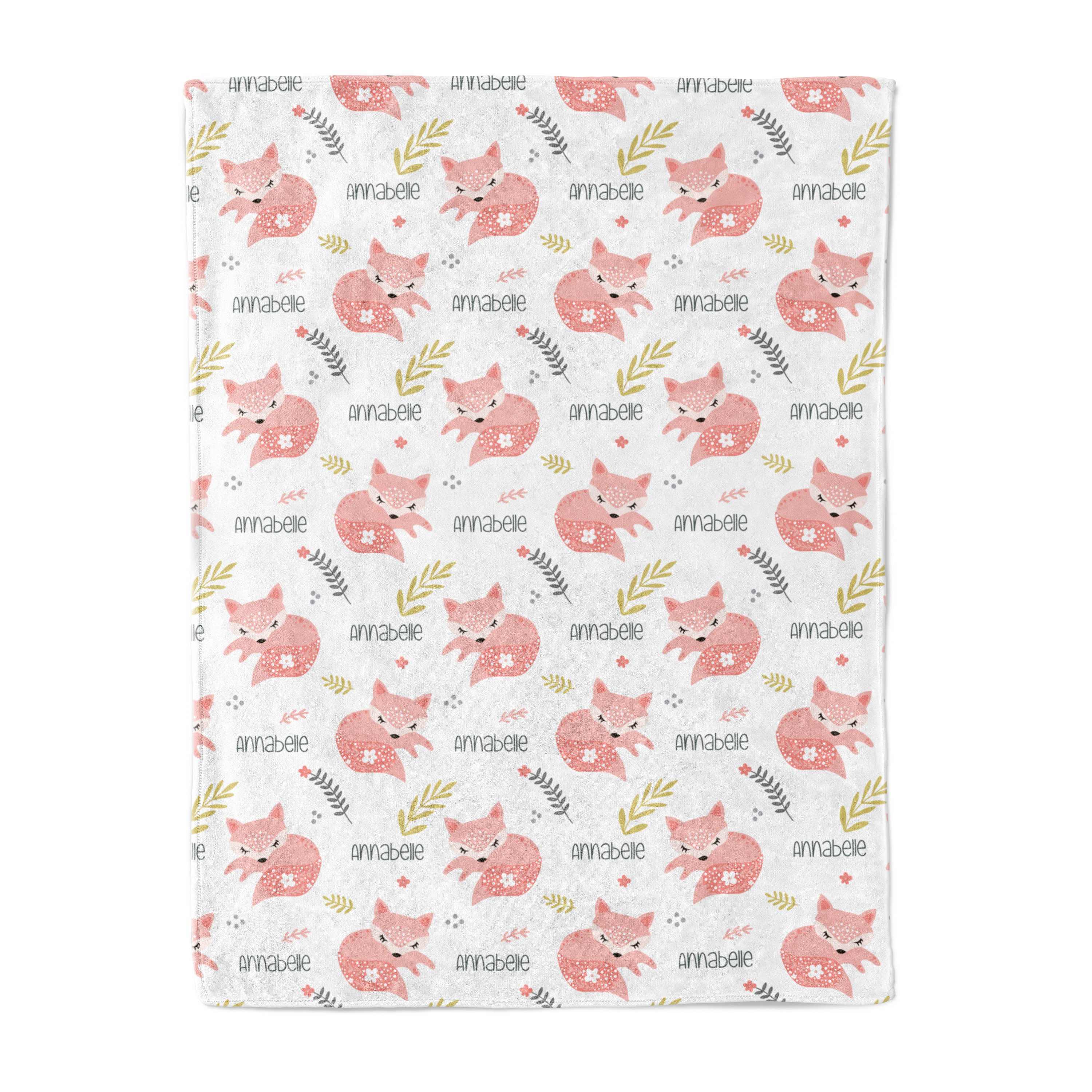 Floral Fox - Personalised Keepsake Blanket