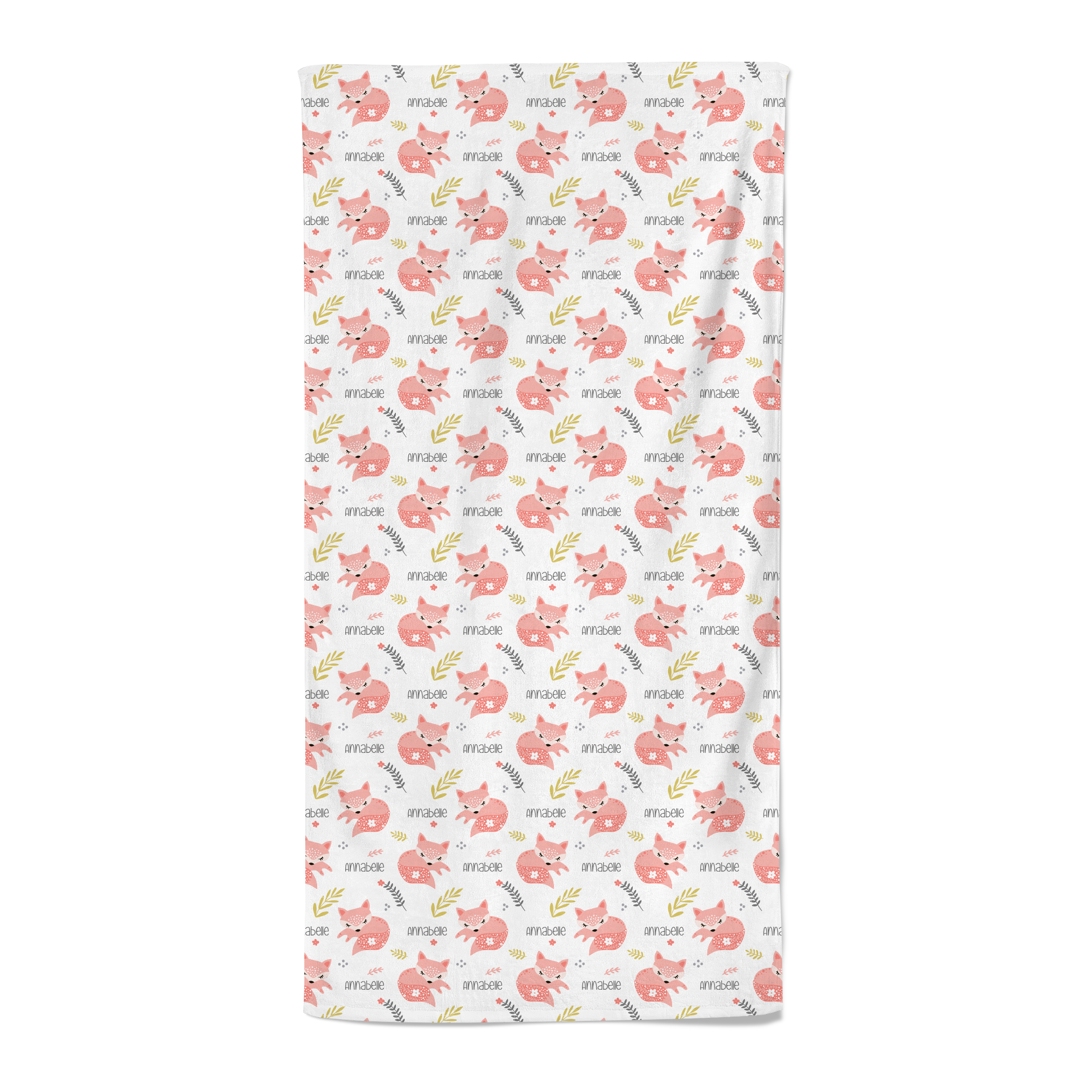 Floral Fox- Personalised Towel