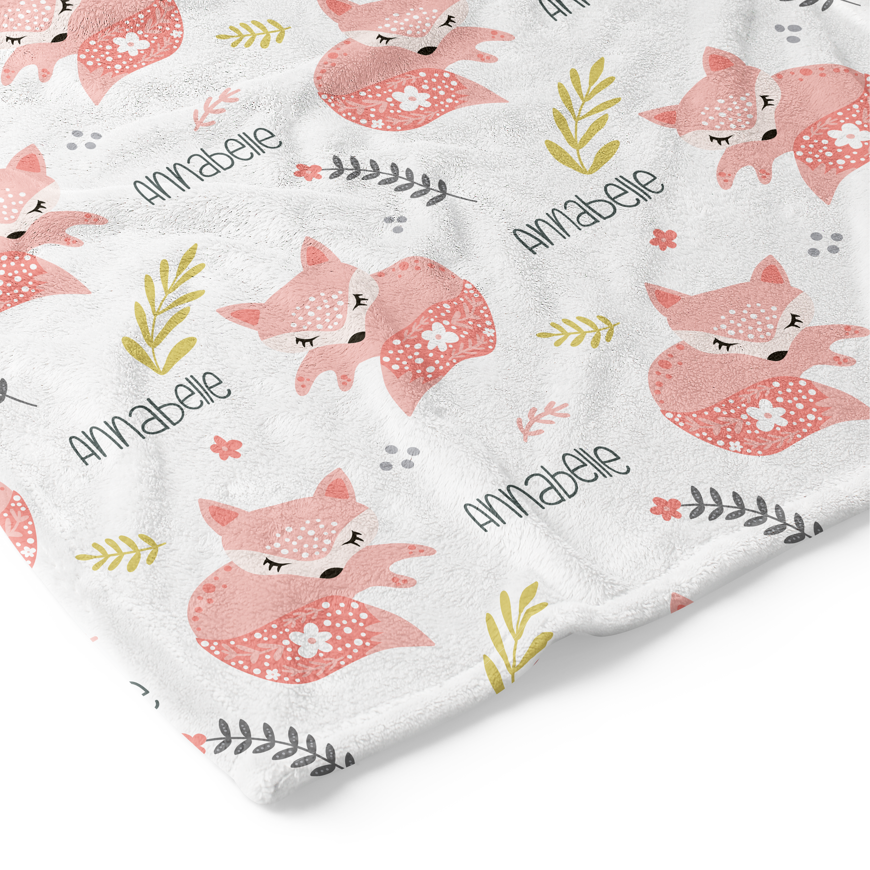 Floral Fox - Personalised Keepsake Blanket