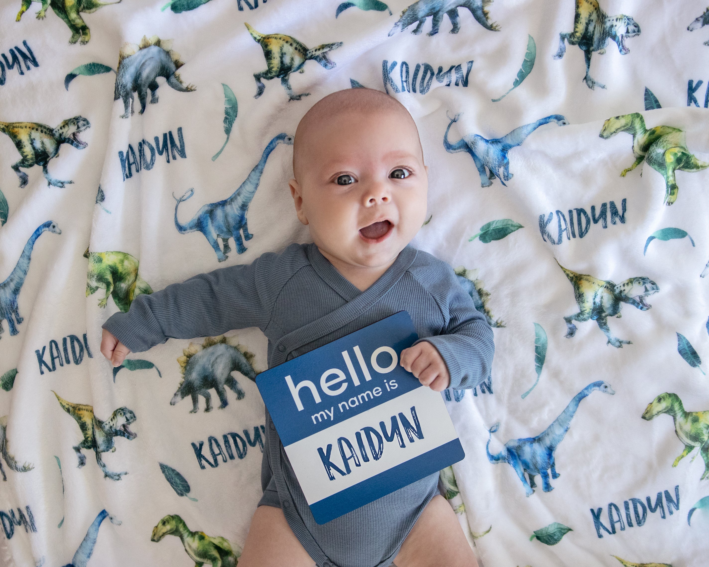 Dinosaurs - Personalised Keepsake Blanket