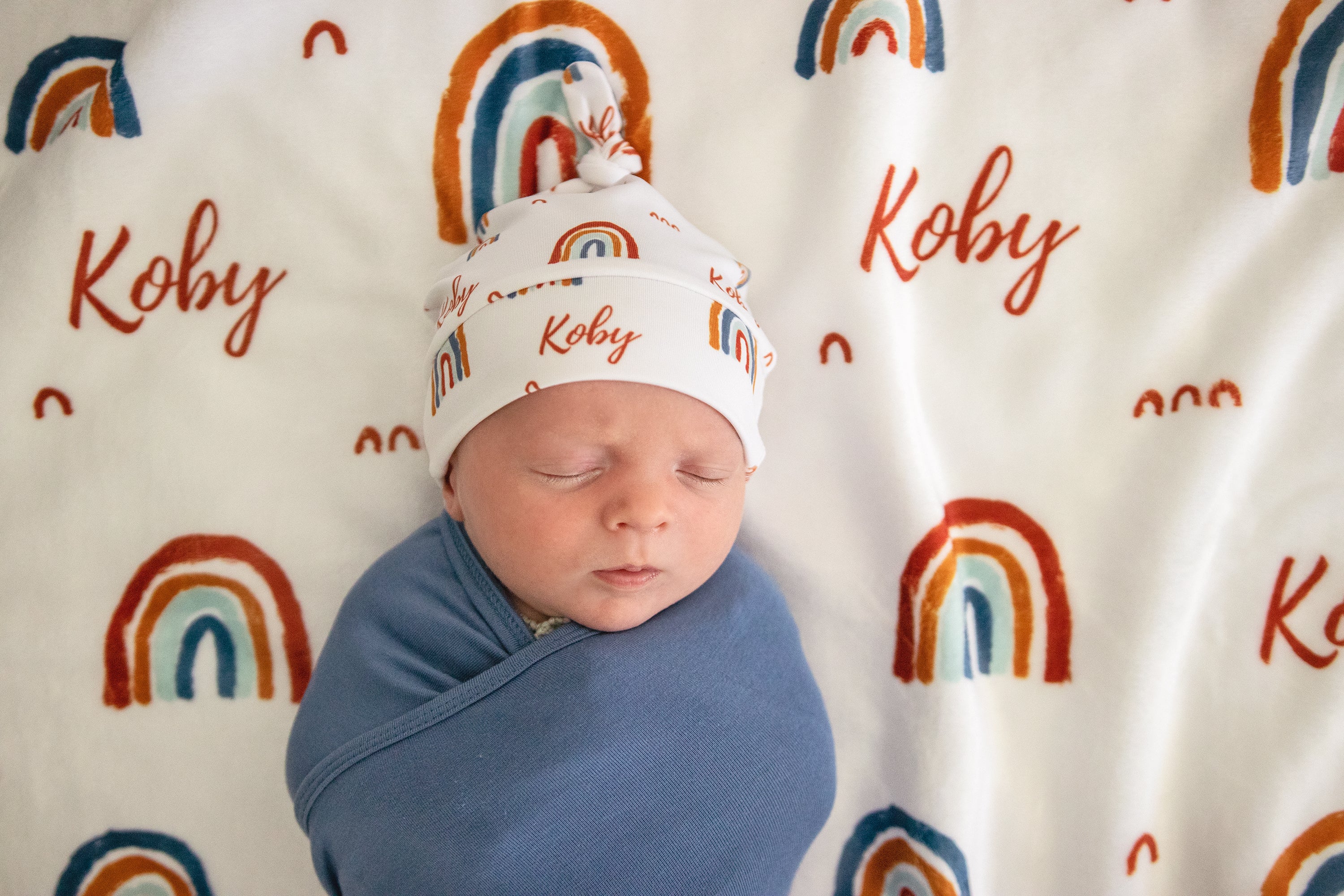 Earthy Rainbows - Personalised Keepsake Blanket