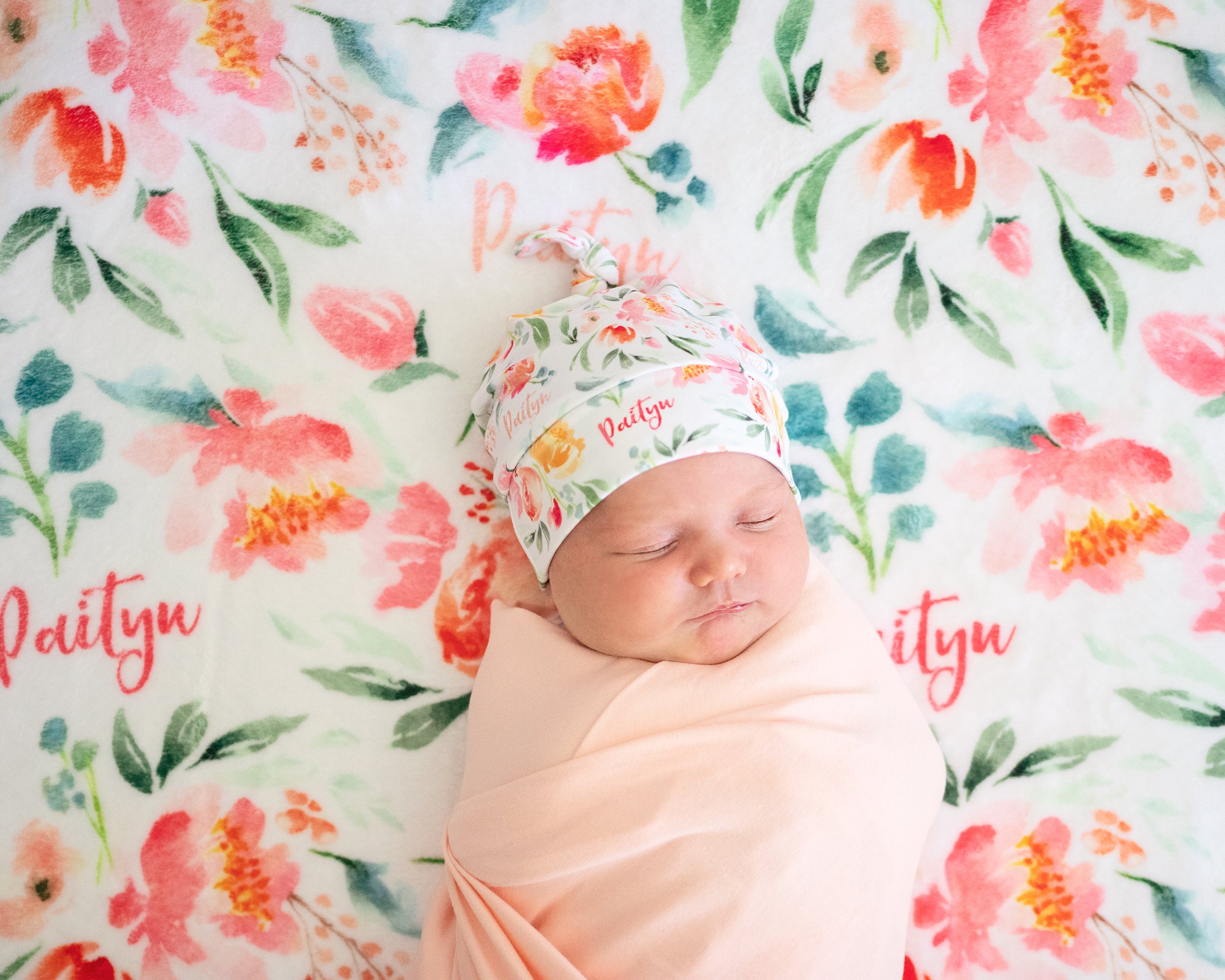 Summer Bloom - Personalised Minky Blanket