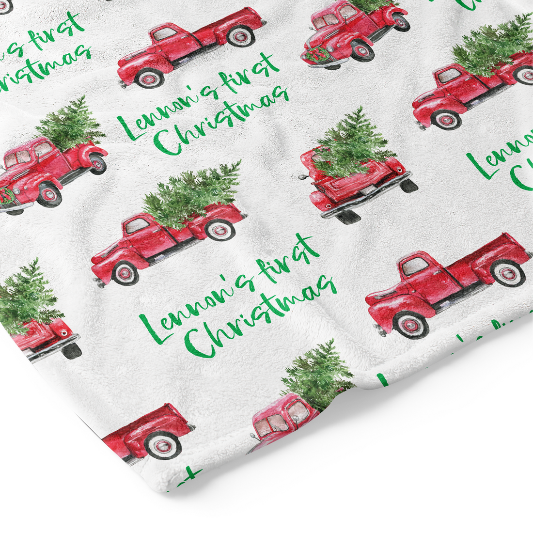 Red Truck - Personalised Keepsake Blanket