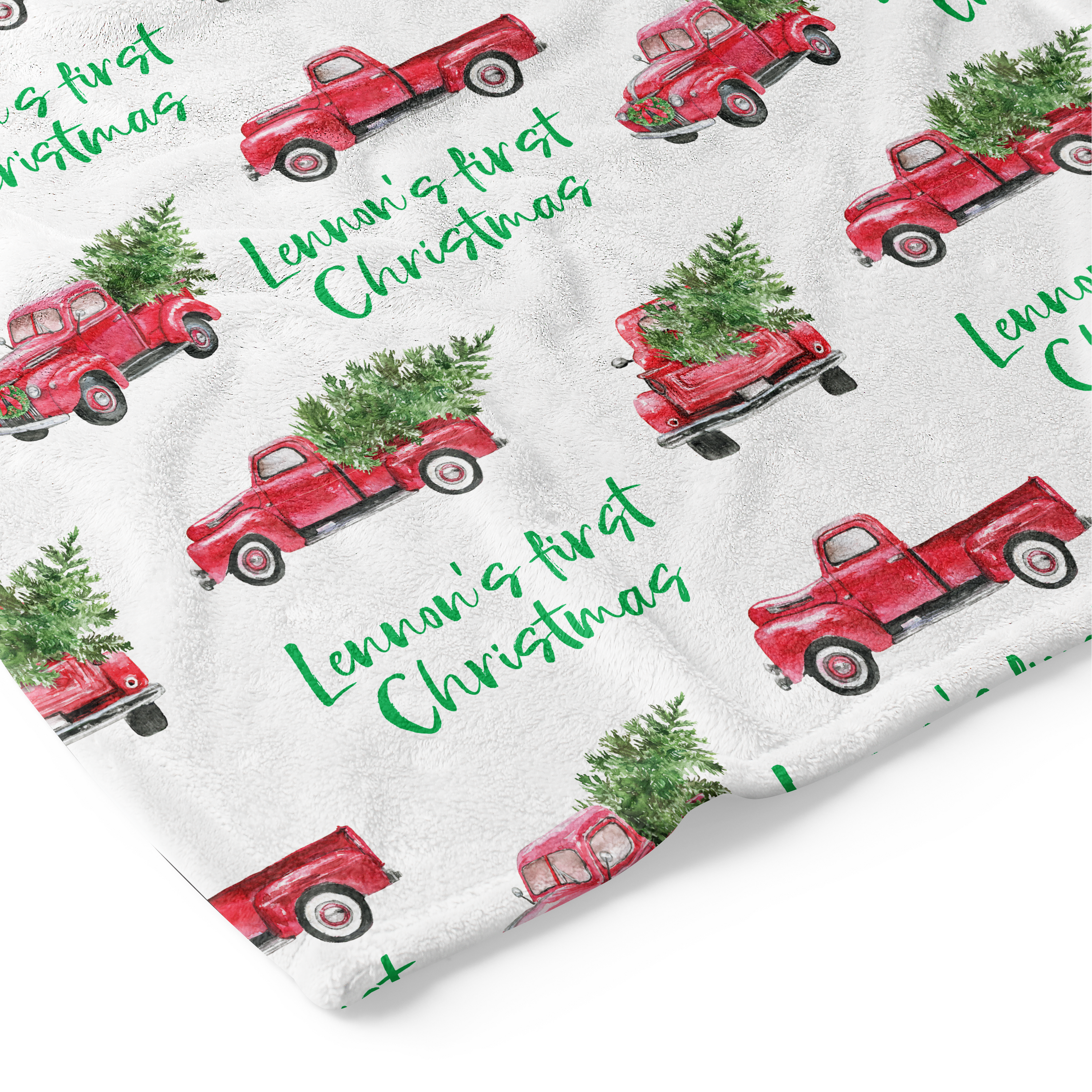 Red Truck - Personalised Keepsake Blanket