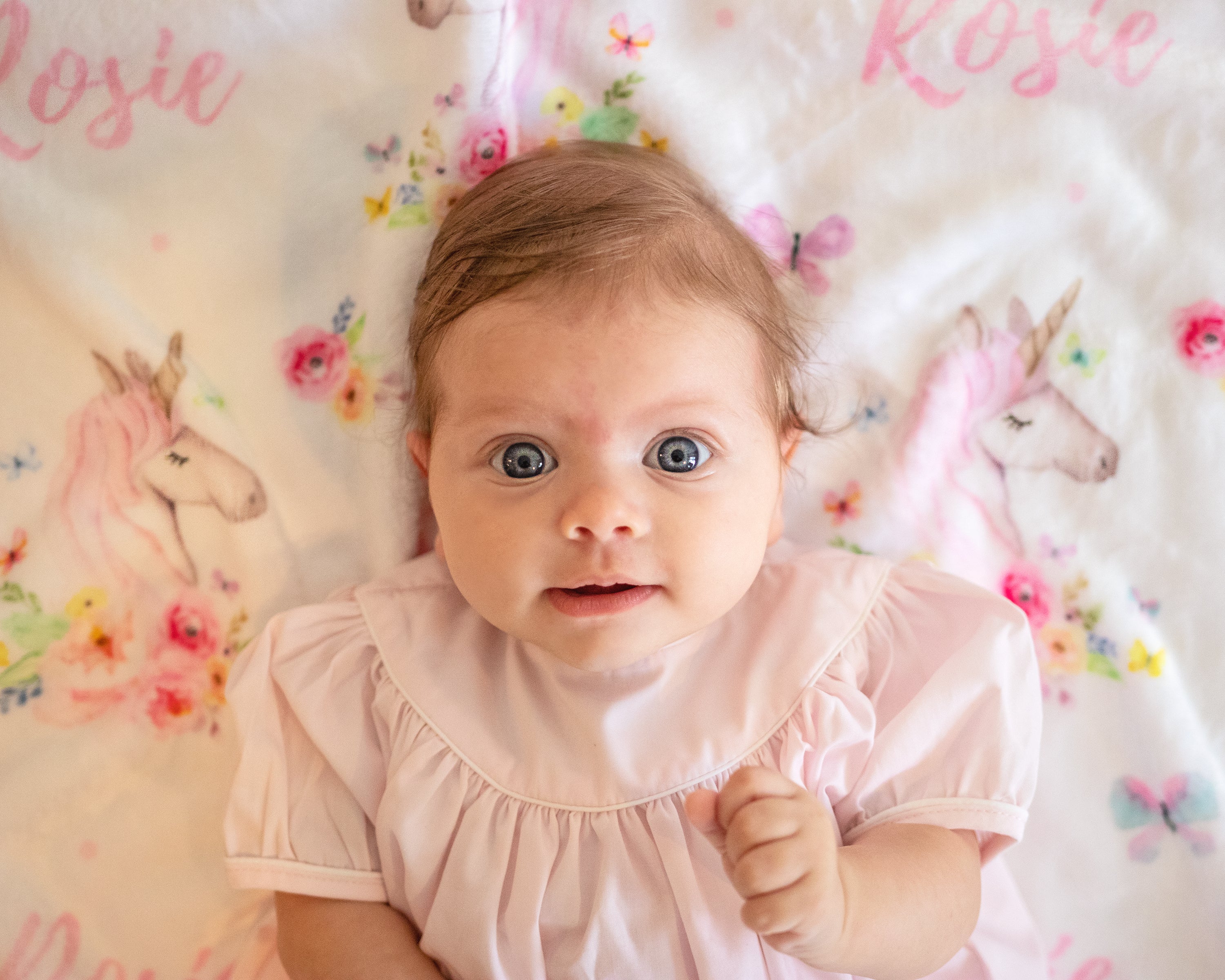 Unicorns - Personalised Minky Blanket