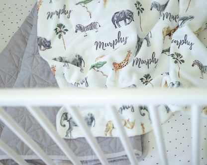 Safari - Personalised Minky Blanket