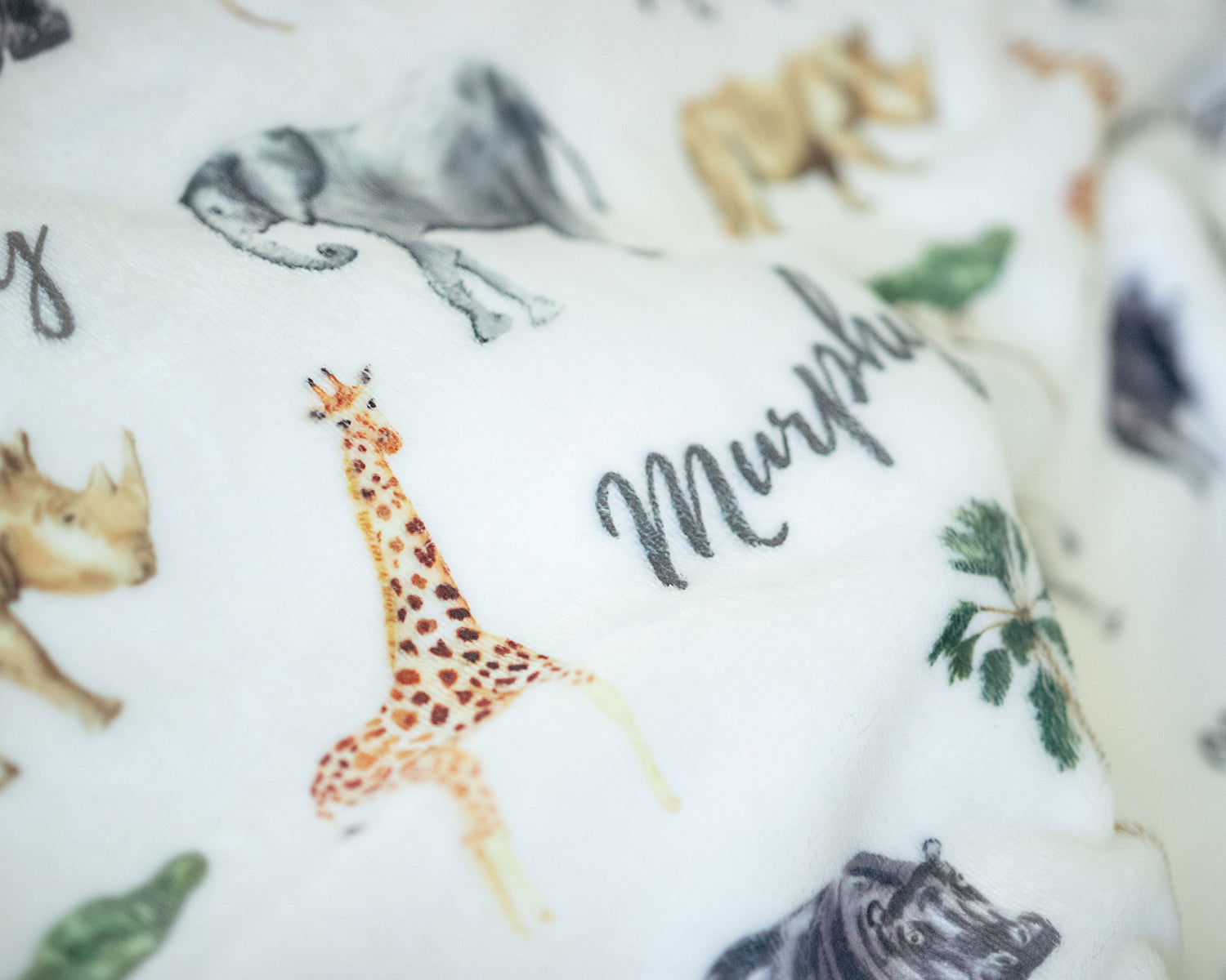 Safari - Personalised Minky Blanket