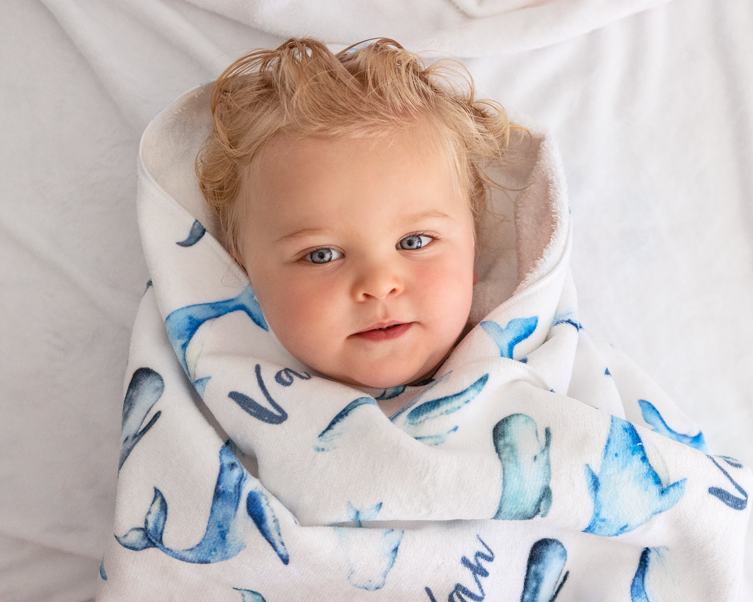 Whales - Personalised Keepsake Blanket