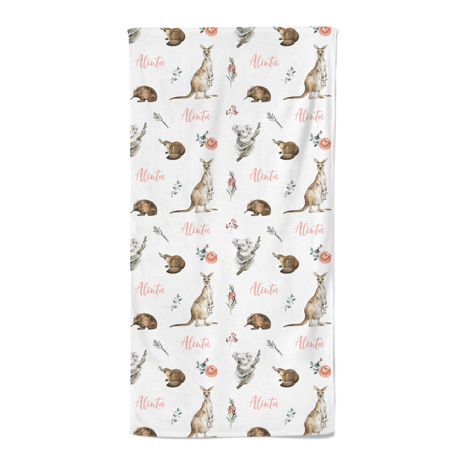 Aussie Flora and Fauna - Personalised Towel