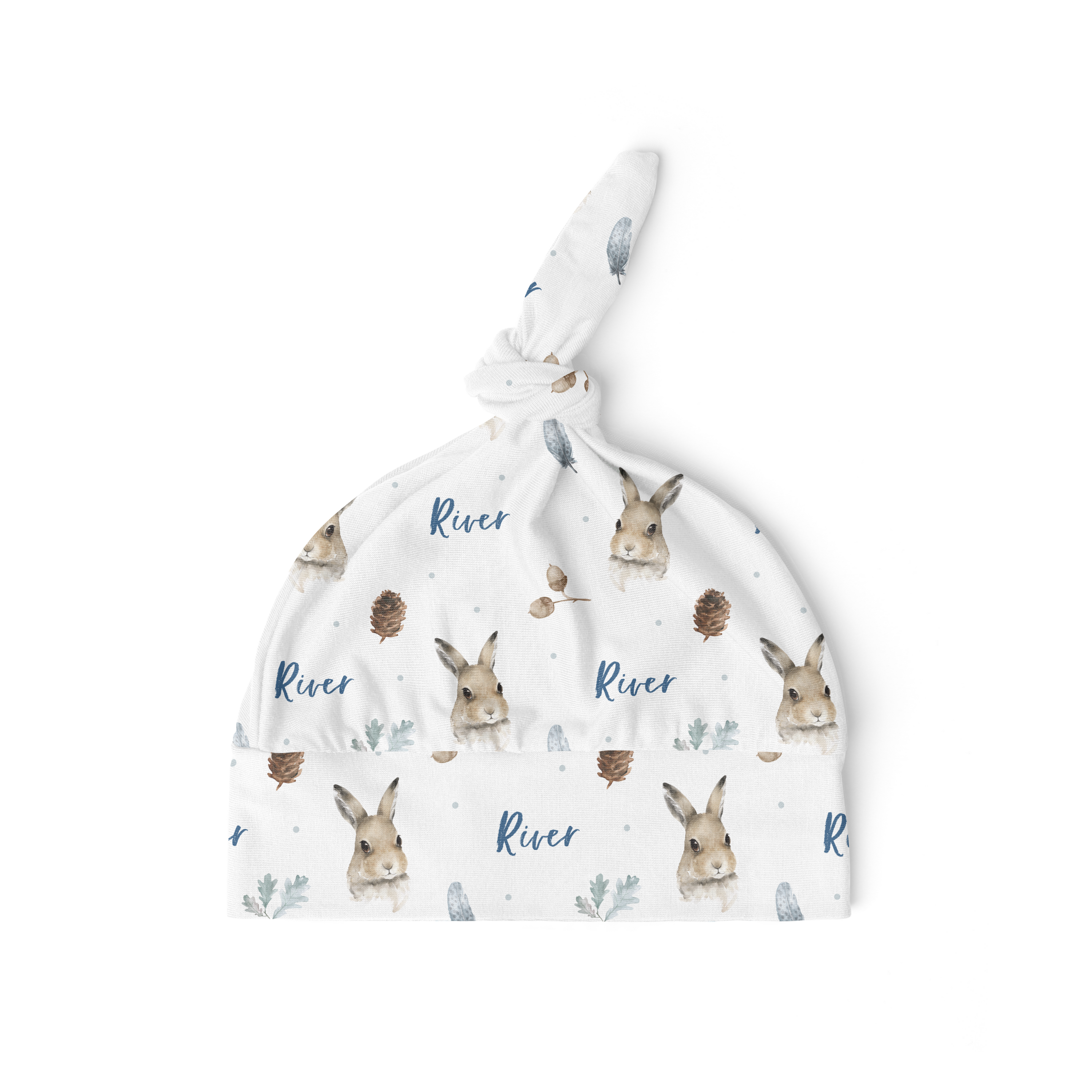Bunnies (Blue) - Personalised Beanies