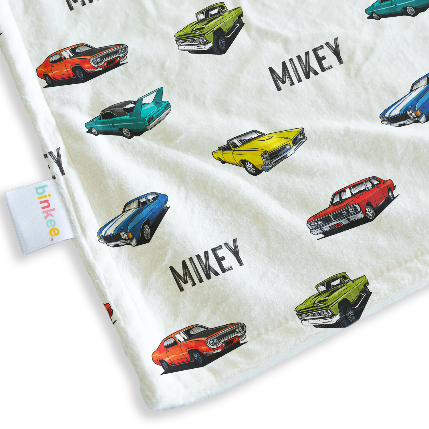 Retro Cars - Personalised Minky Blanket