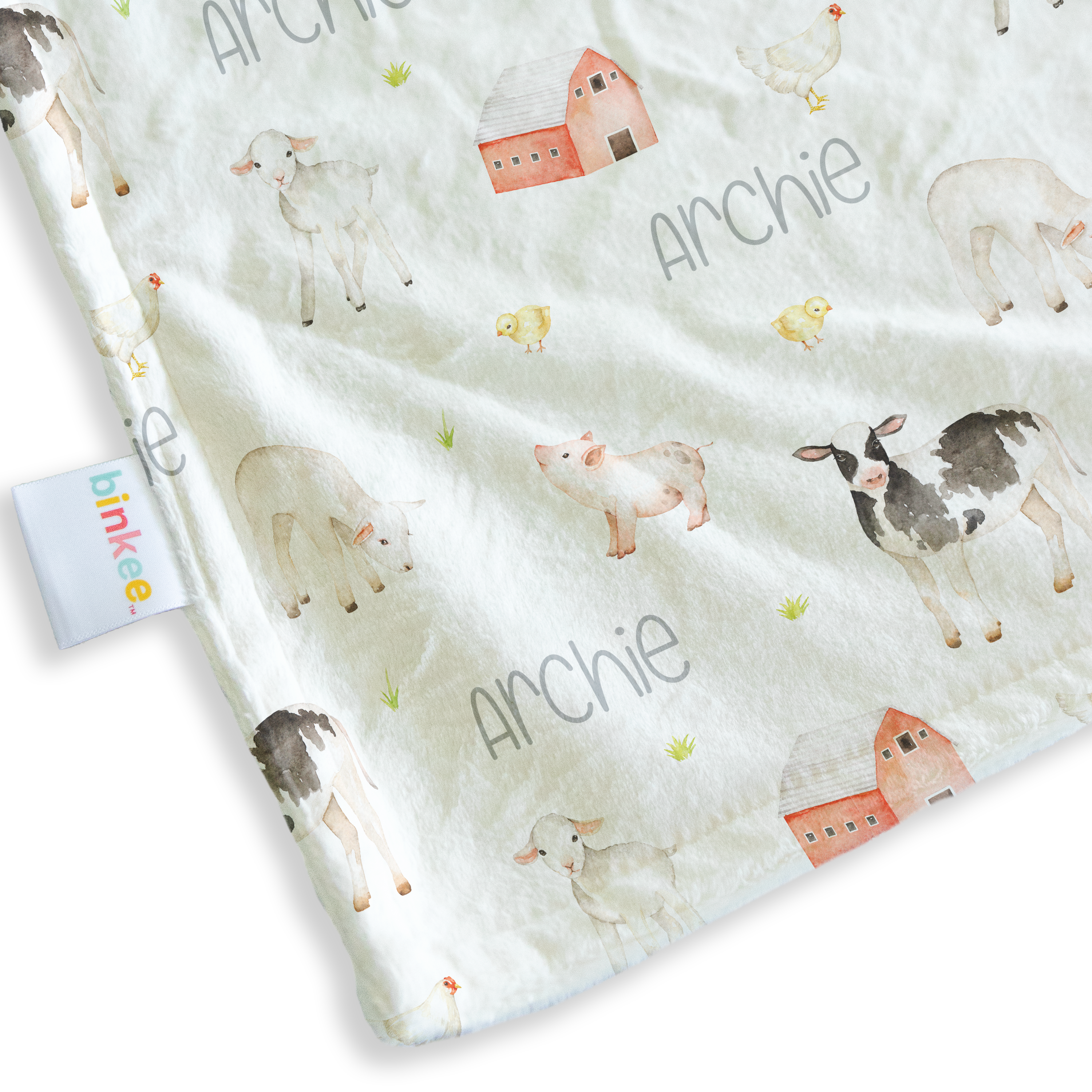 On The Farm - Personalised Minky Blanket