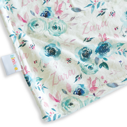 Winter Blooms - Personalised Minky Blanket