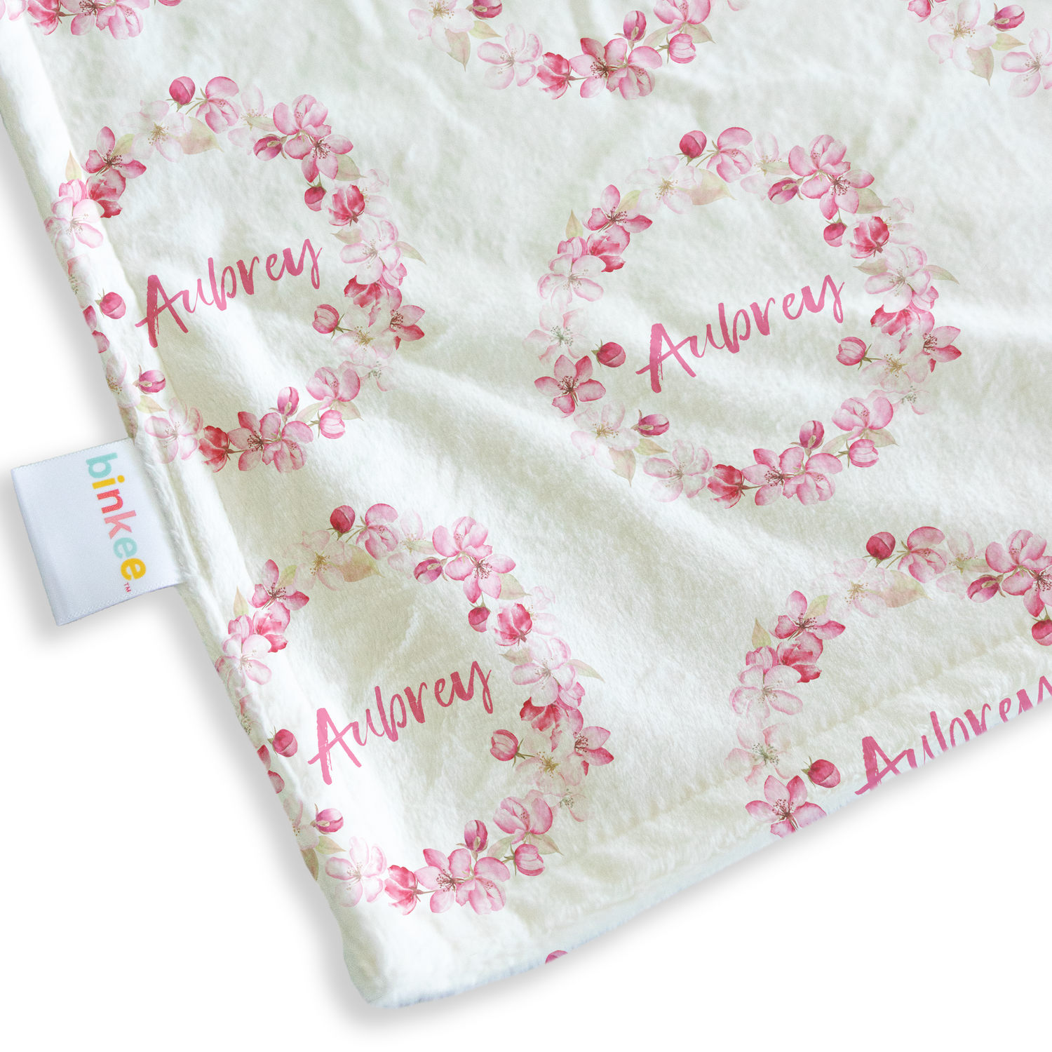 Apple Blossom - Personalised Minky Blanket