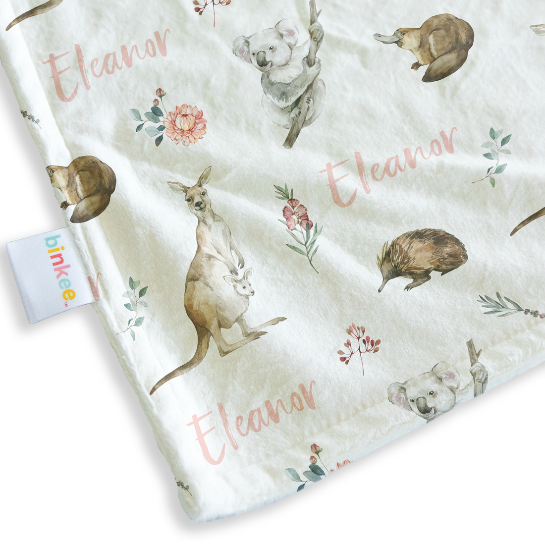 Aussie Flora and Fauna - Personalised Minky Blanket