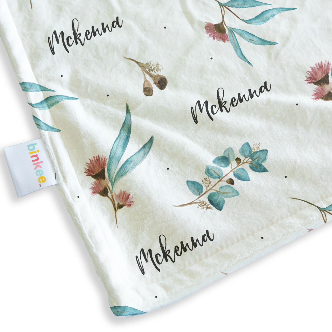 Australian Flora - Personalised Minky Blanket